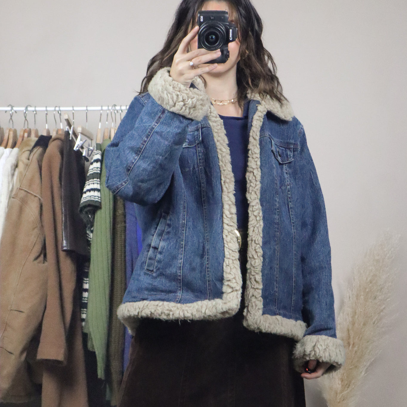 Vintage x Faux Fur Denim Jacket (M/L)