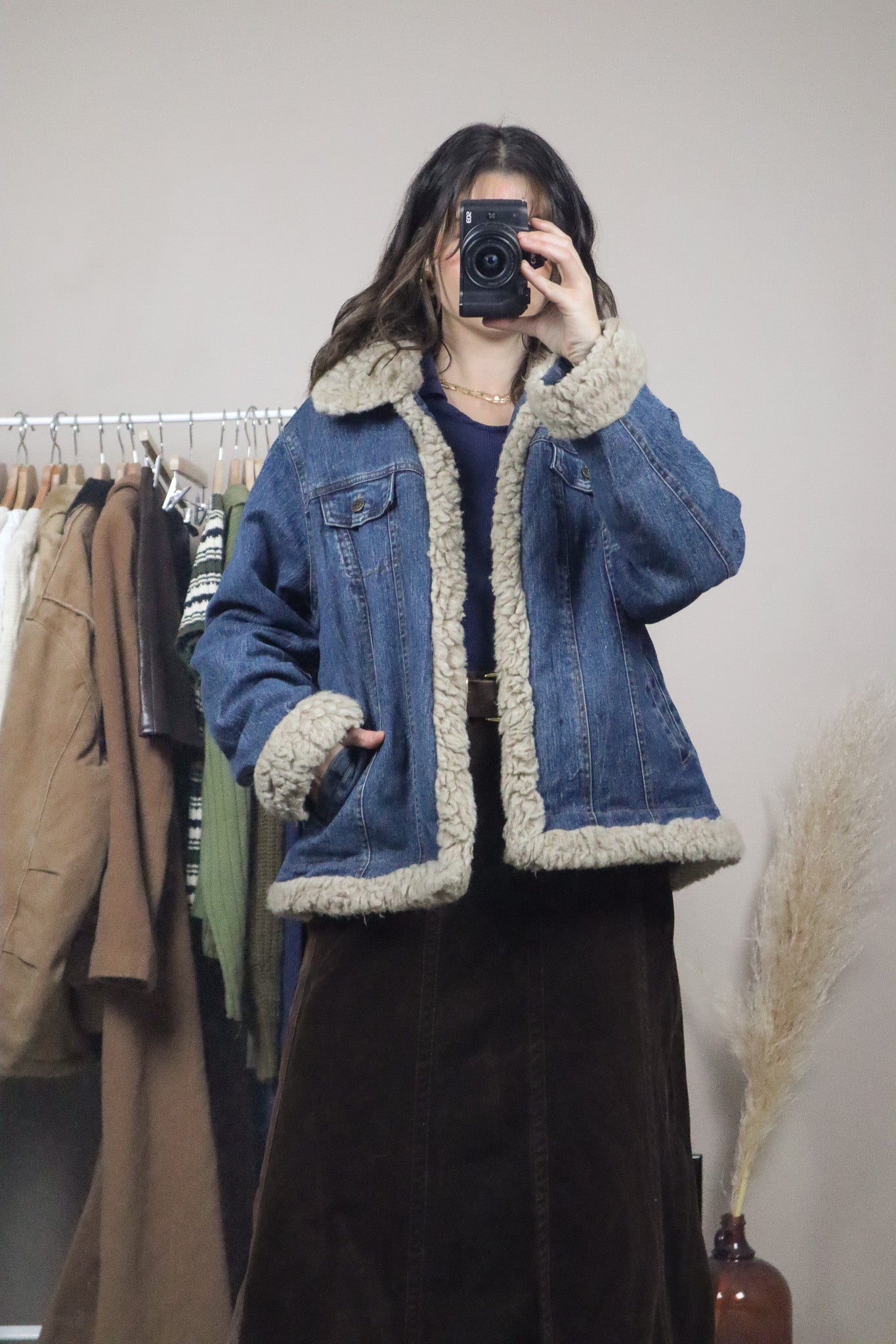 Vintage x Faux Fur Denim Jacket (M/L)