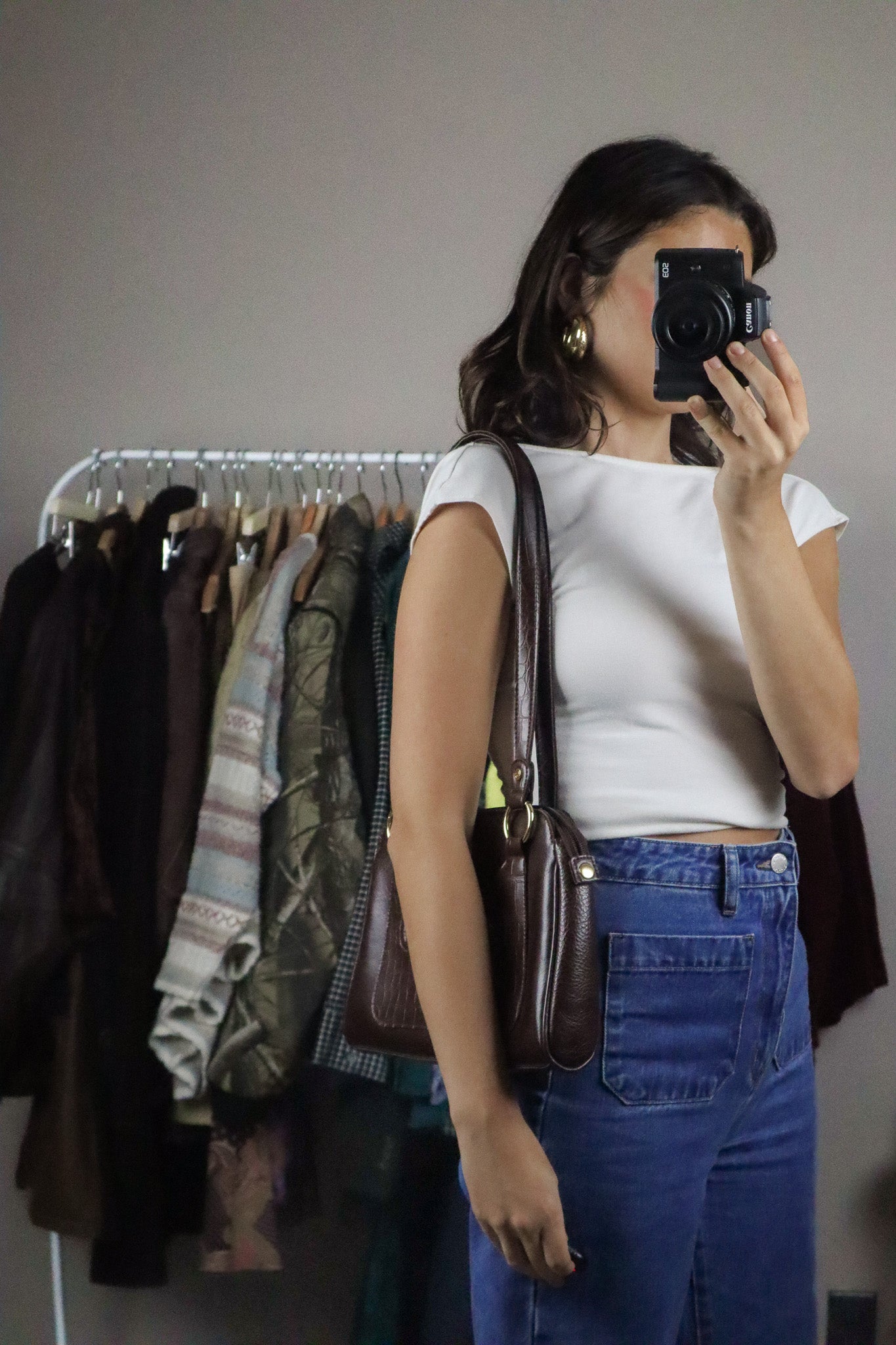 Vintage x Brown Faux Leather Purse