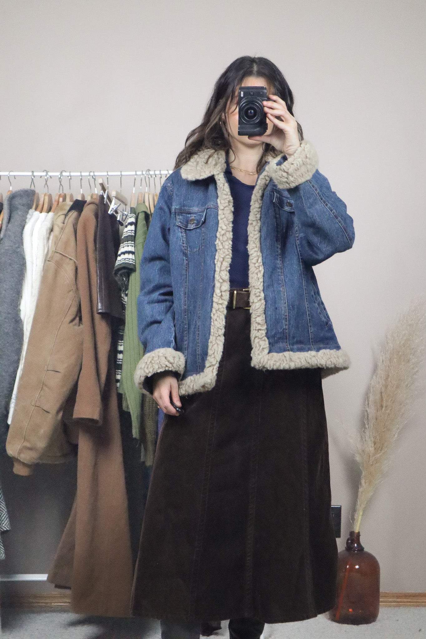 Vintage x Faux Fur Denim Jacket (M/L)