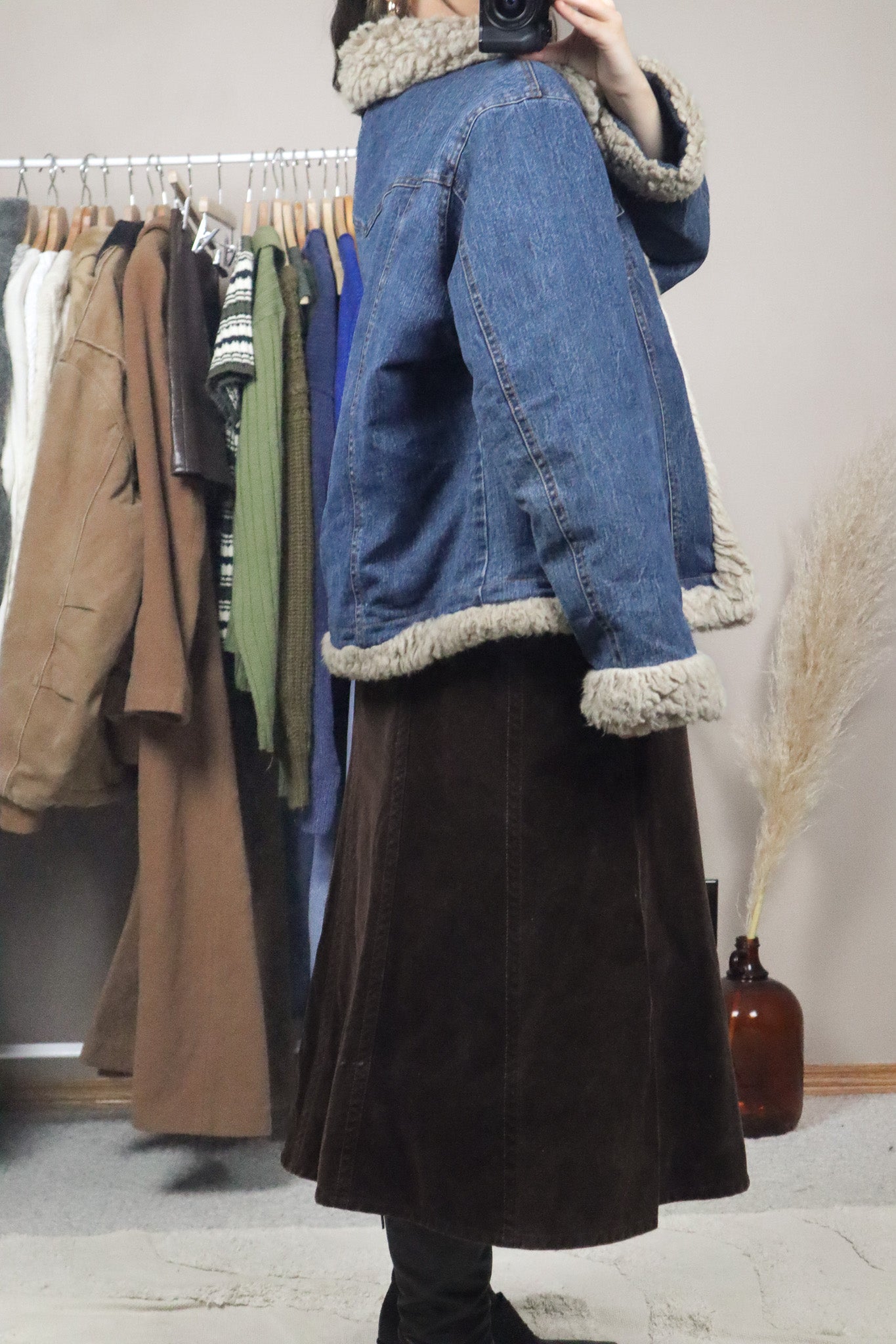 Vintage x Faux Fur Denim Jacket (M/L)