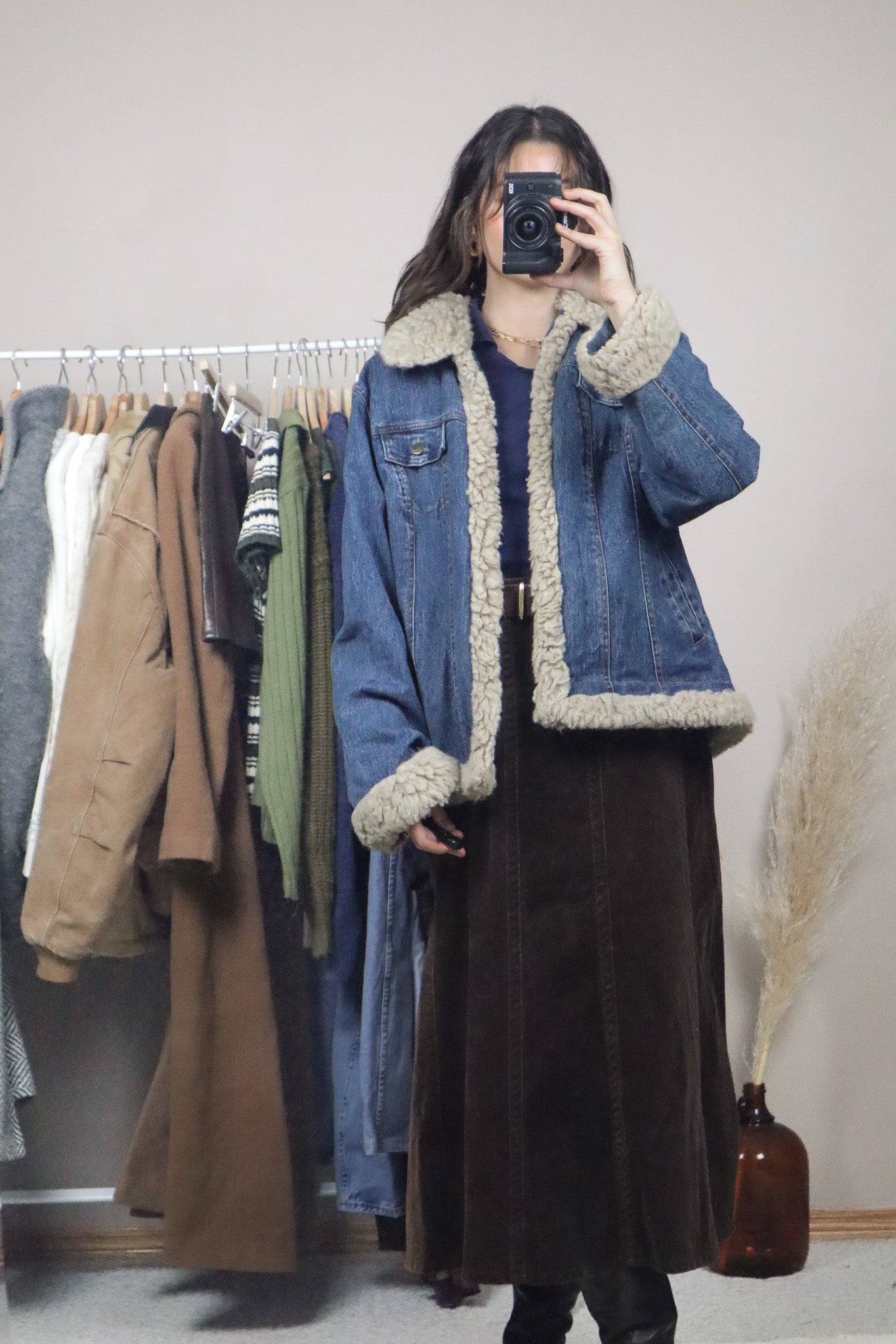Vintage x Faux Fur Denim Jacket (M/L)
