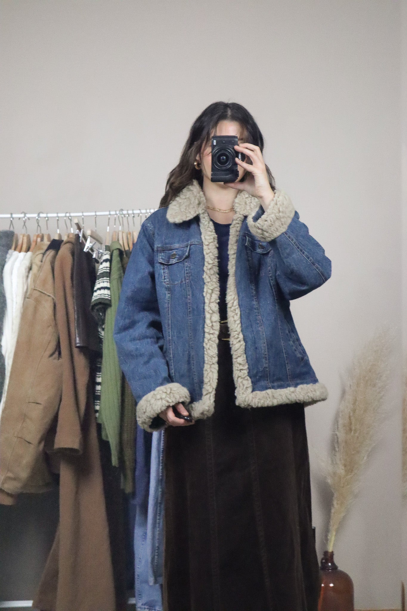 Vintage x Faux Fur Denim Jacket (M/L)