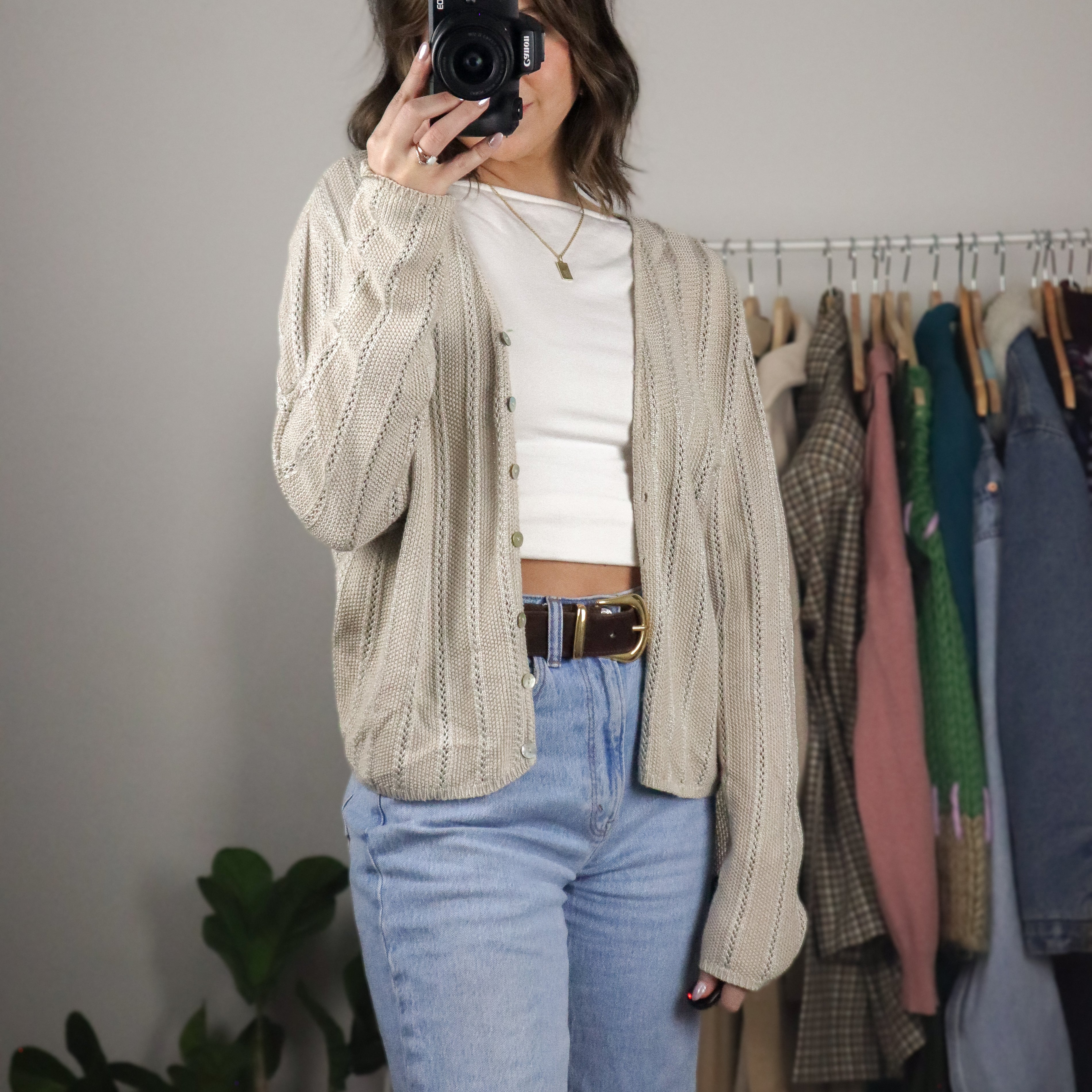 Made in USA x Vintage x Knit Cardigan (M)