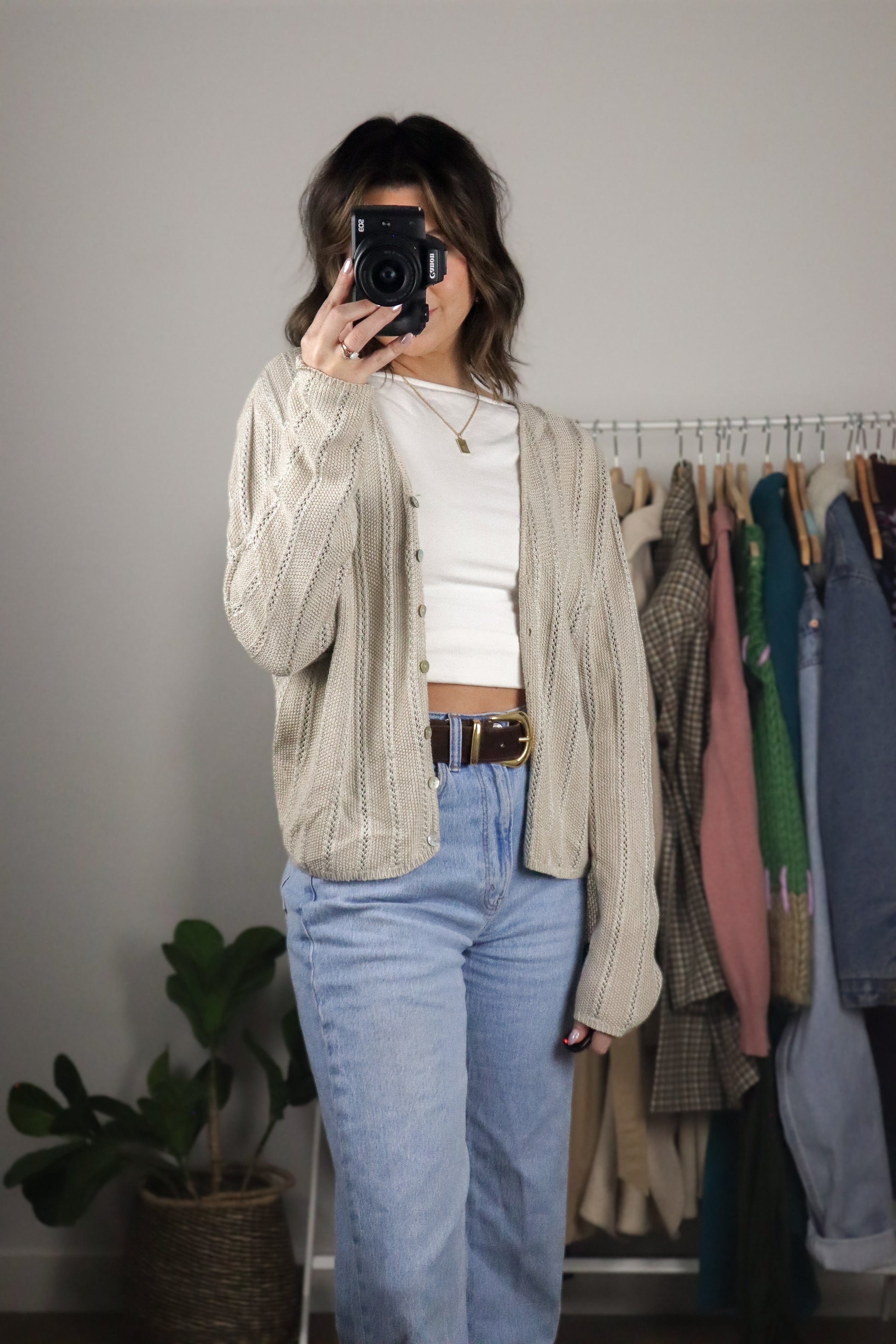 Made in USA x Vintage x Knit Cardigan (M)