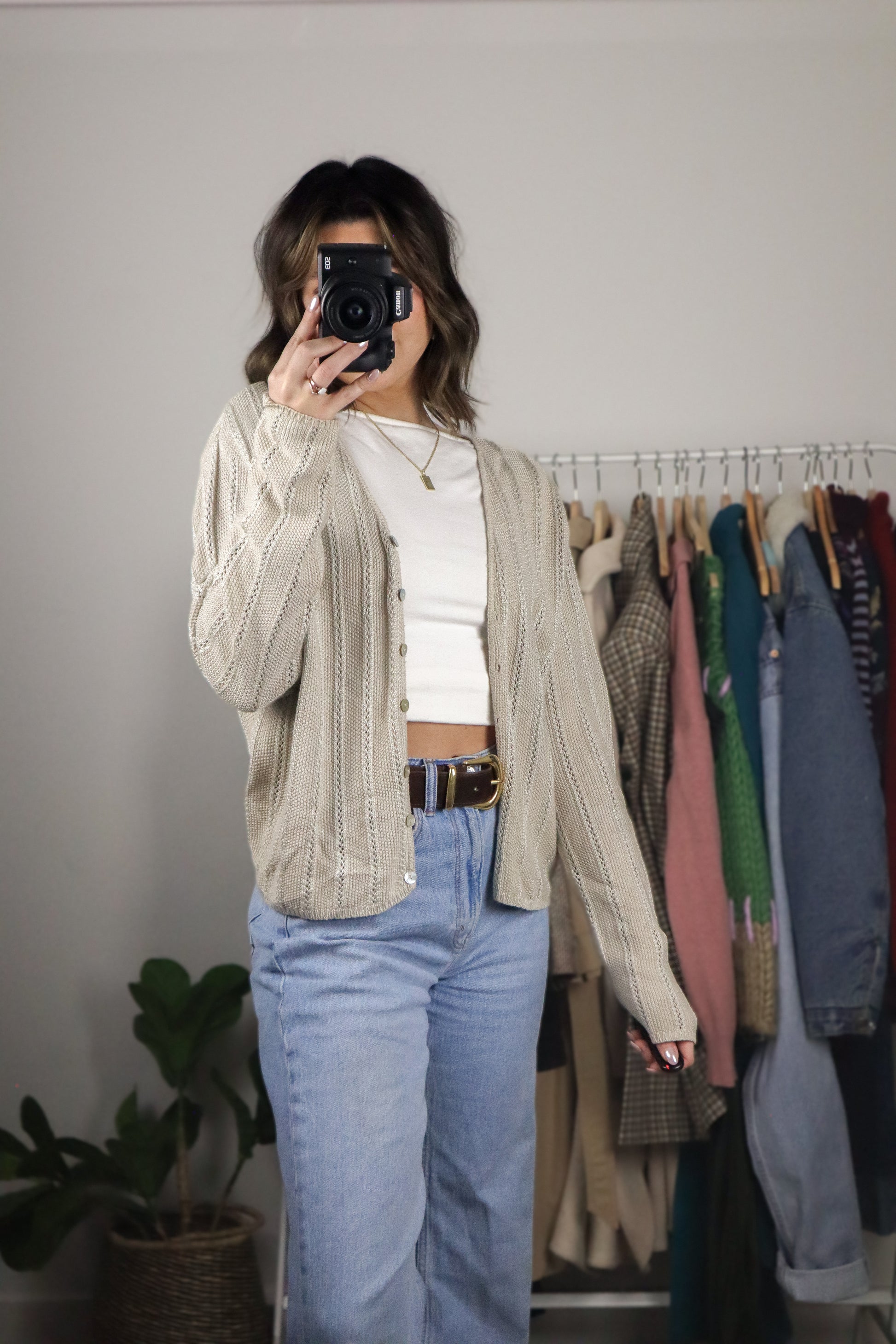 Made in USA x Vintage x Knit Cardigan (M)