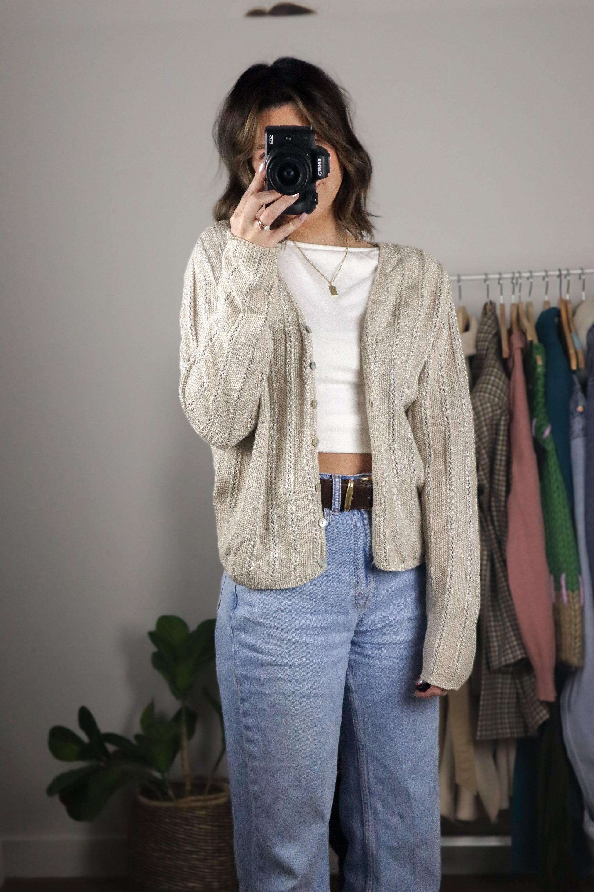 Made in USA x Vintage x Knit Cardigan (M)