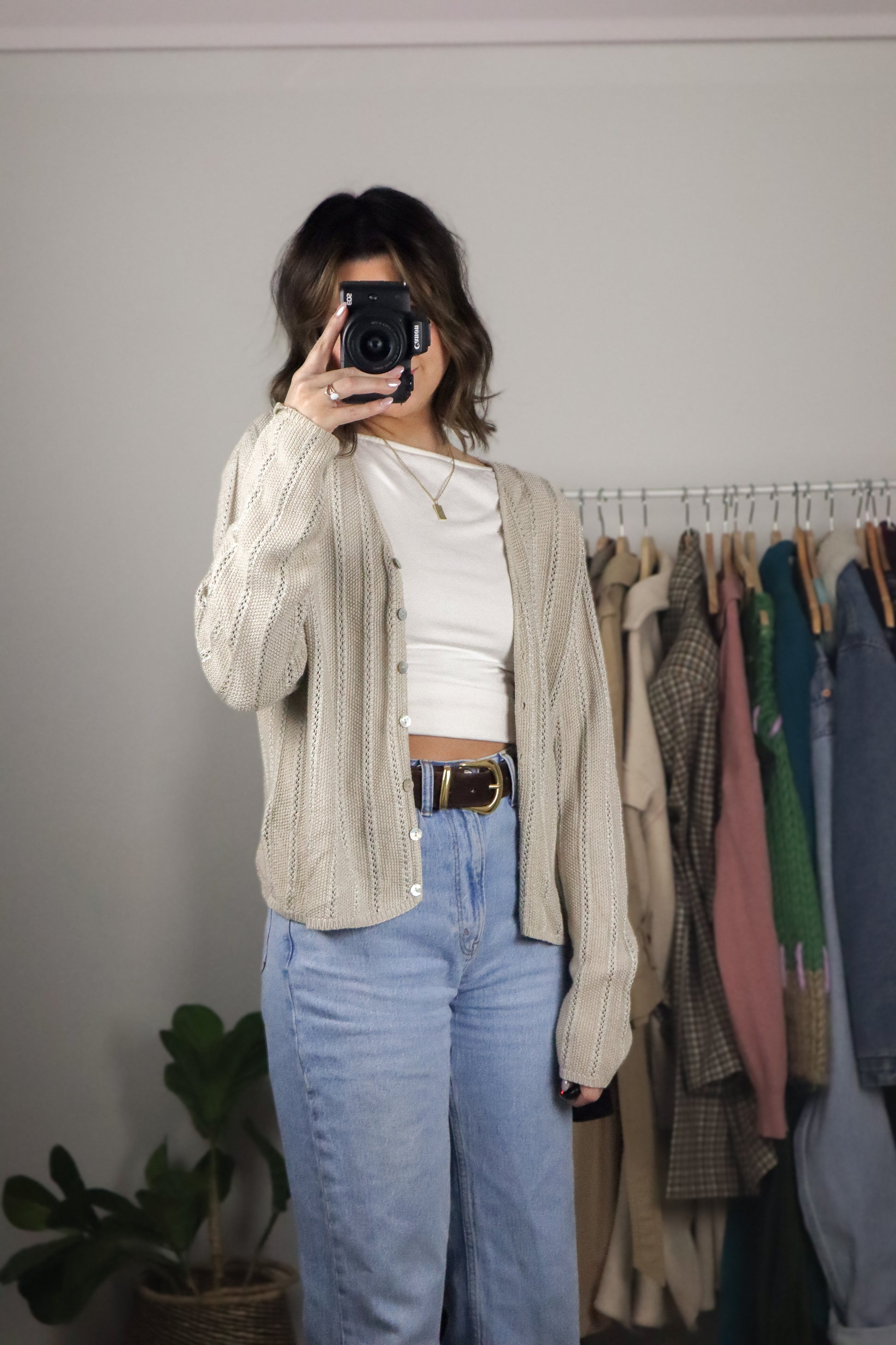 Made in USA x Vintage x Knit Cardigan (M)