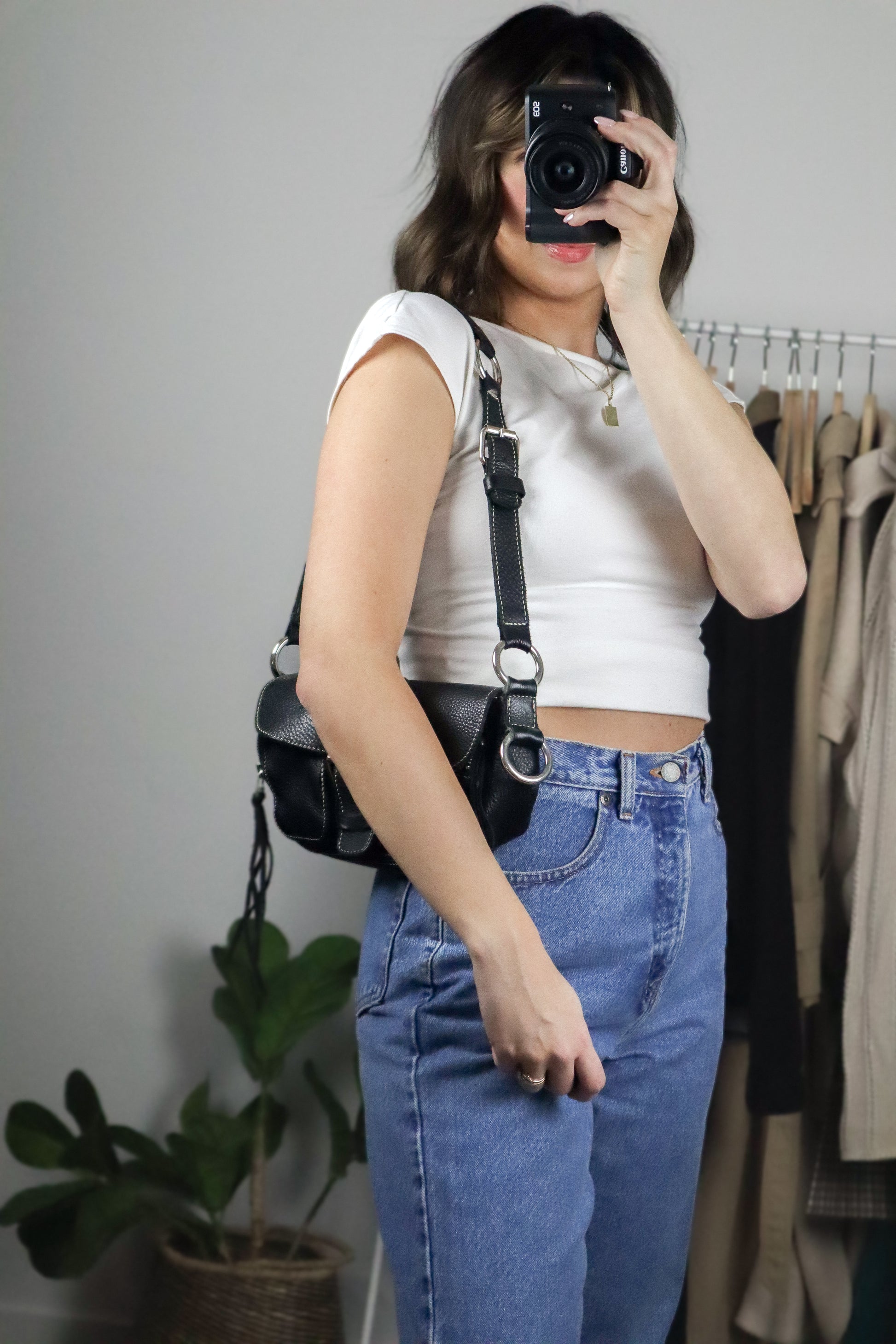 Vintage x Leather Buckle Purse