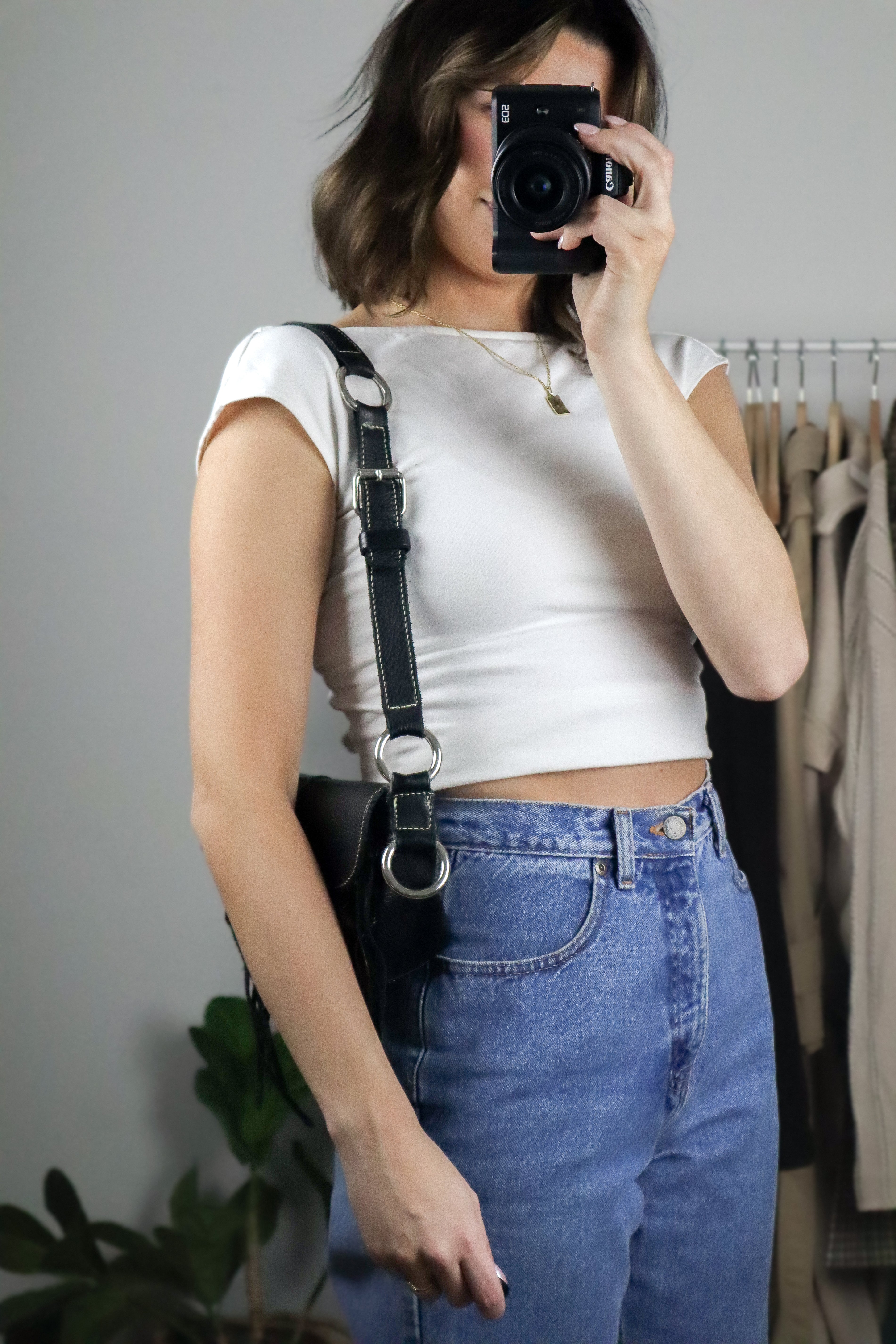 Vintage x Leather Buckle Purse