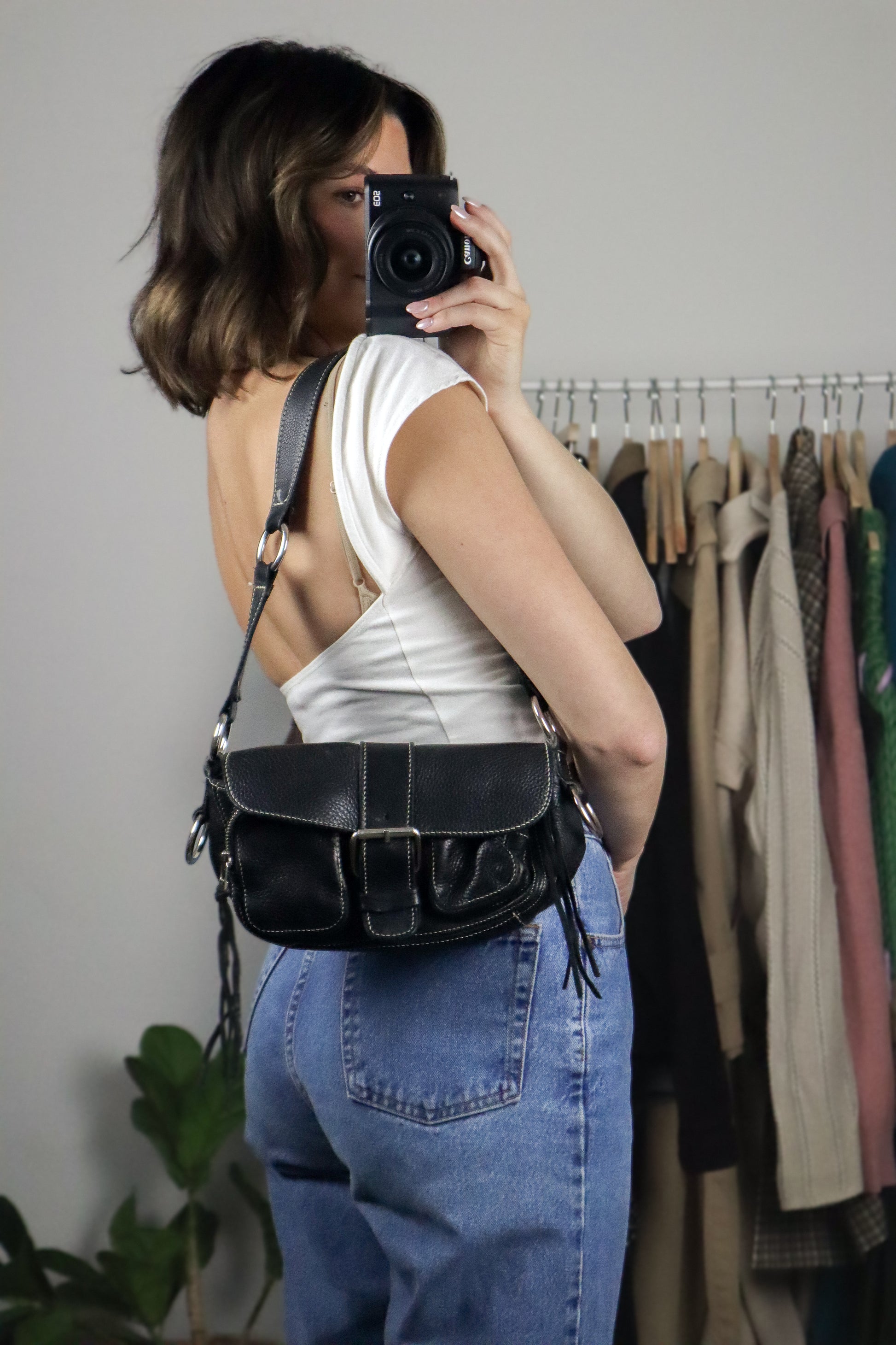 Vintage x Leather Buckle Purse