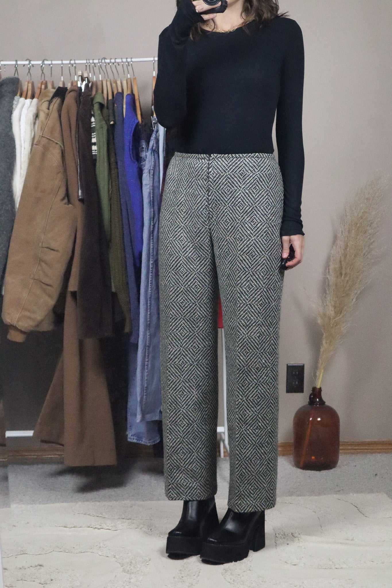 Made in Denmark x Vintage x Low-Rise Wool Trousers (4)
