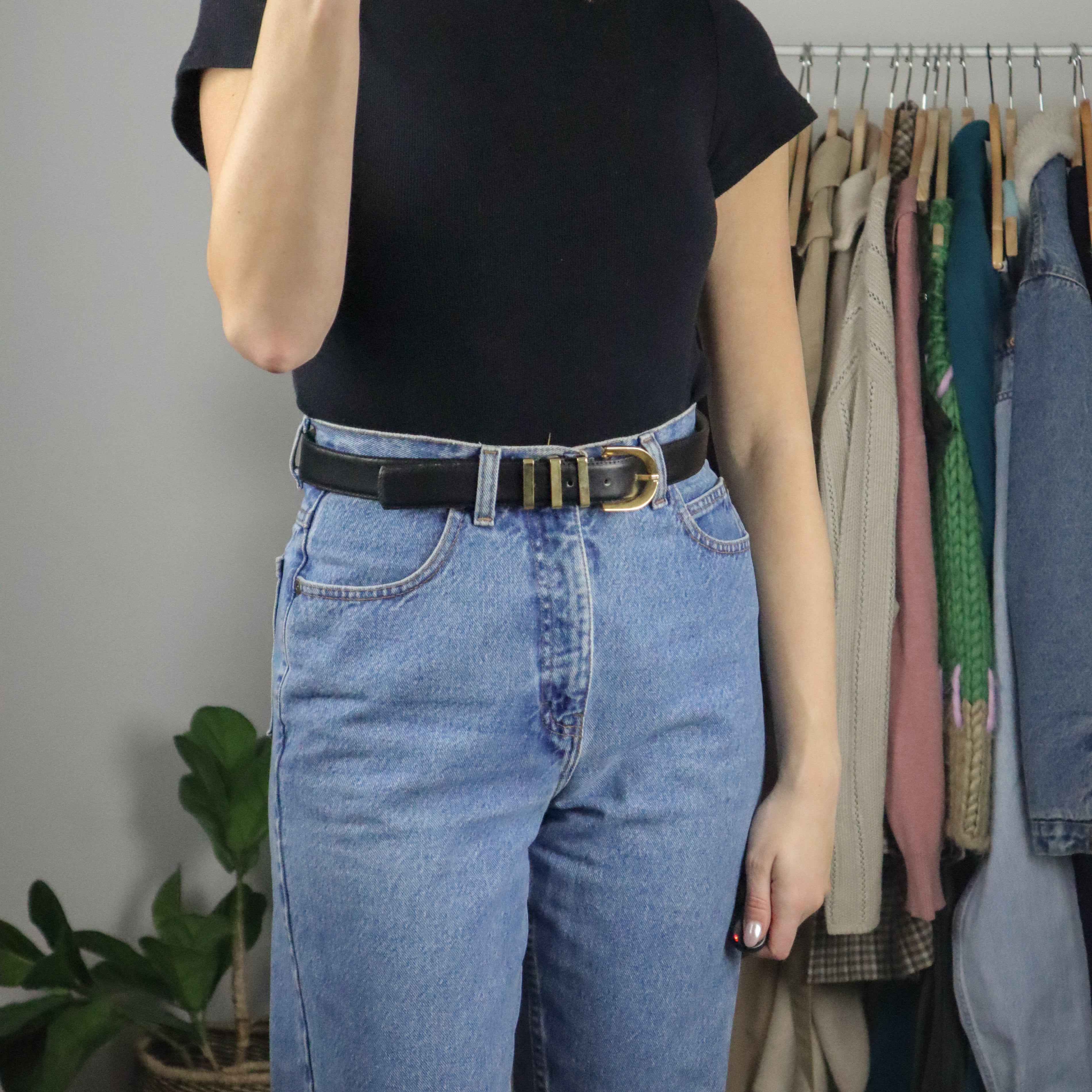 Vintage x Leather Belt (M)