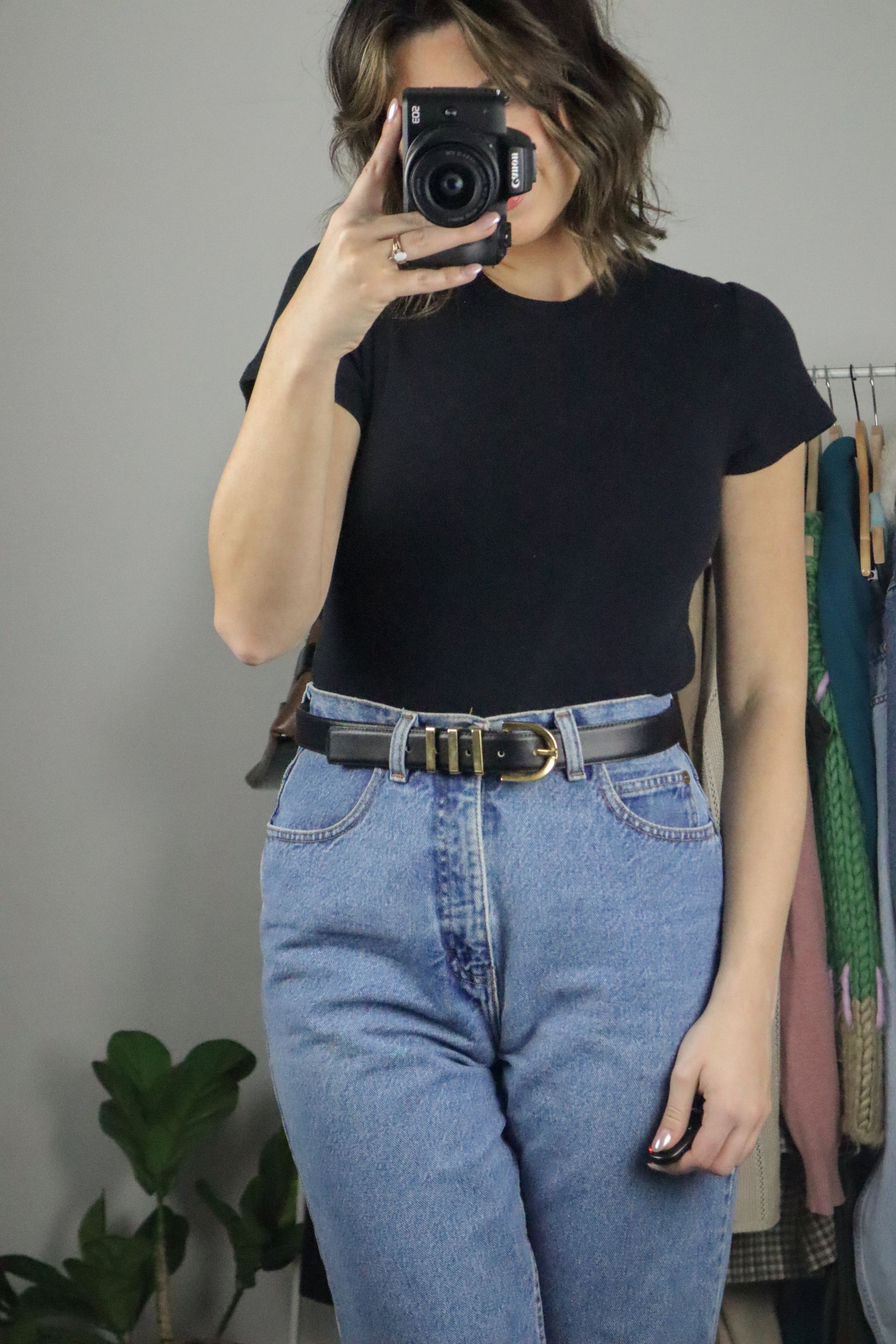 Vintage x Leather Belt (M)