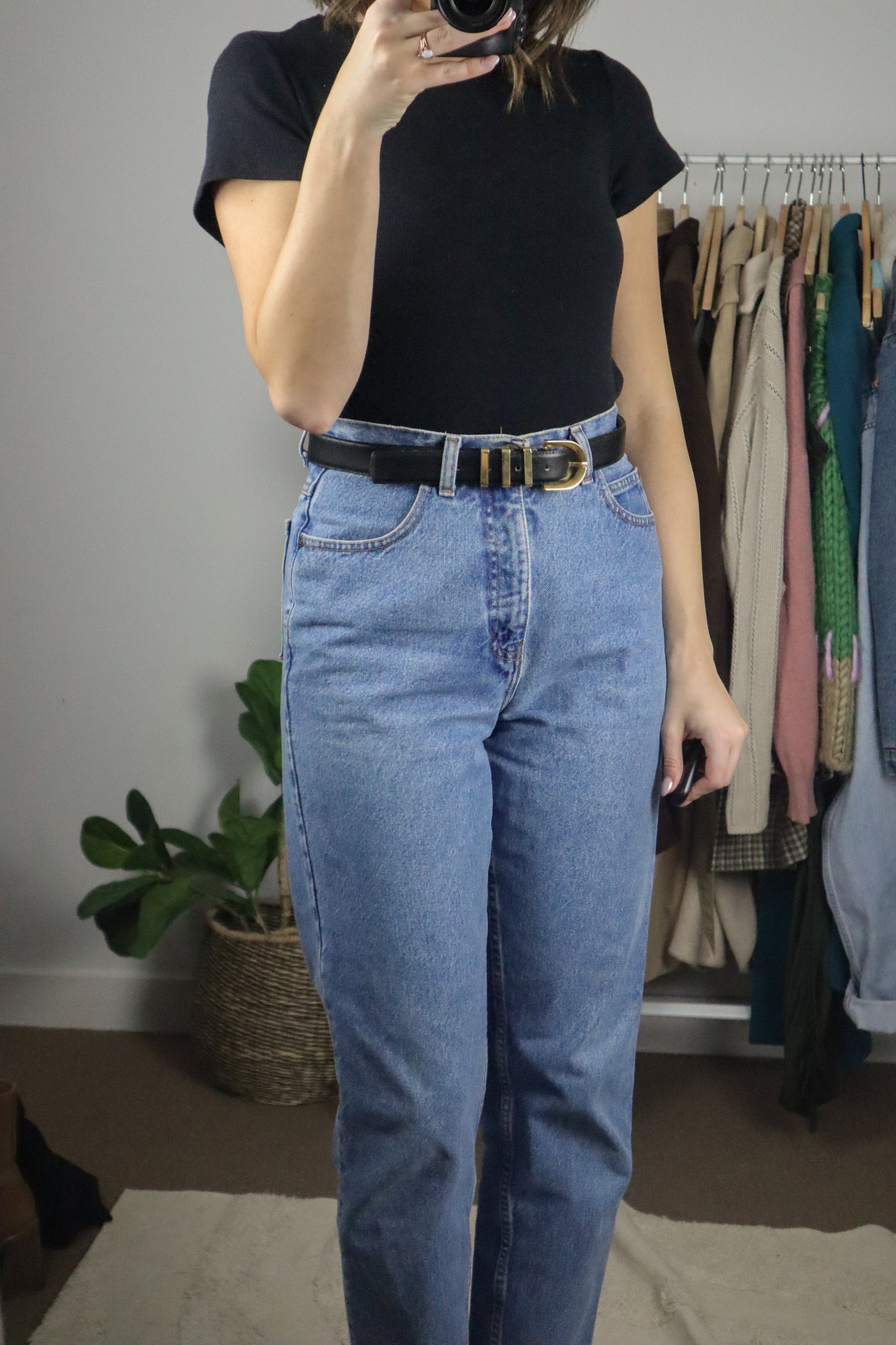 Vintage x Leather Belt (M)