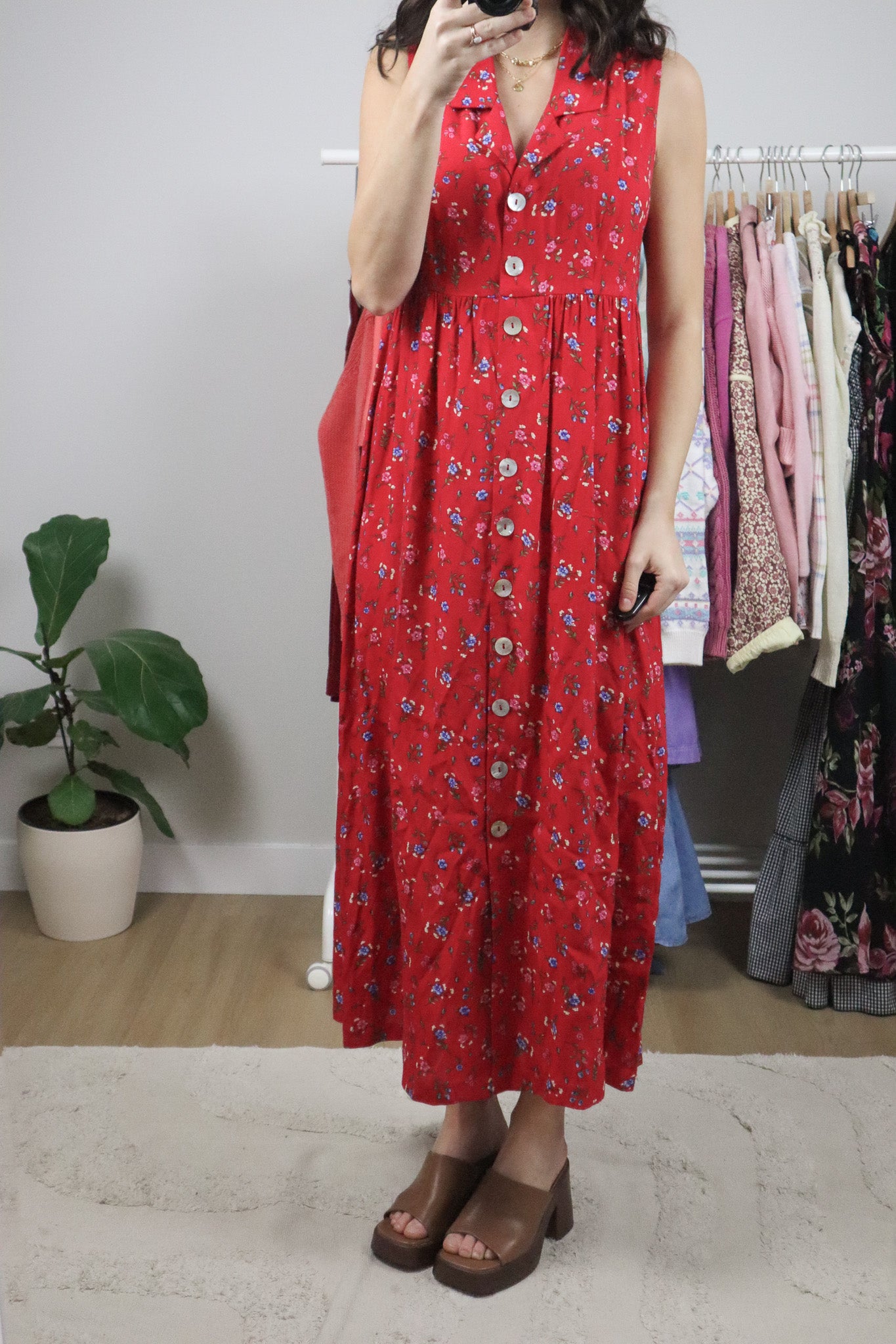 Vintage x Floral Button Maxi Dress (8)