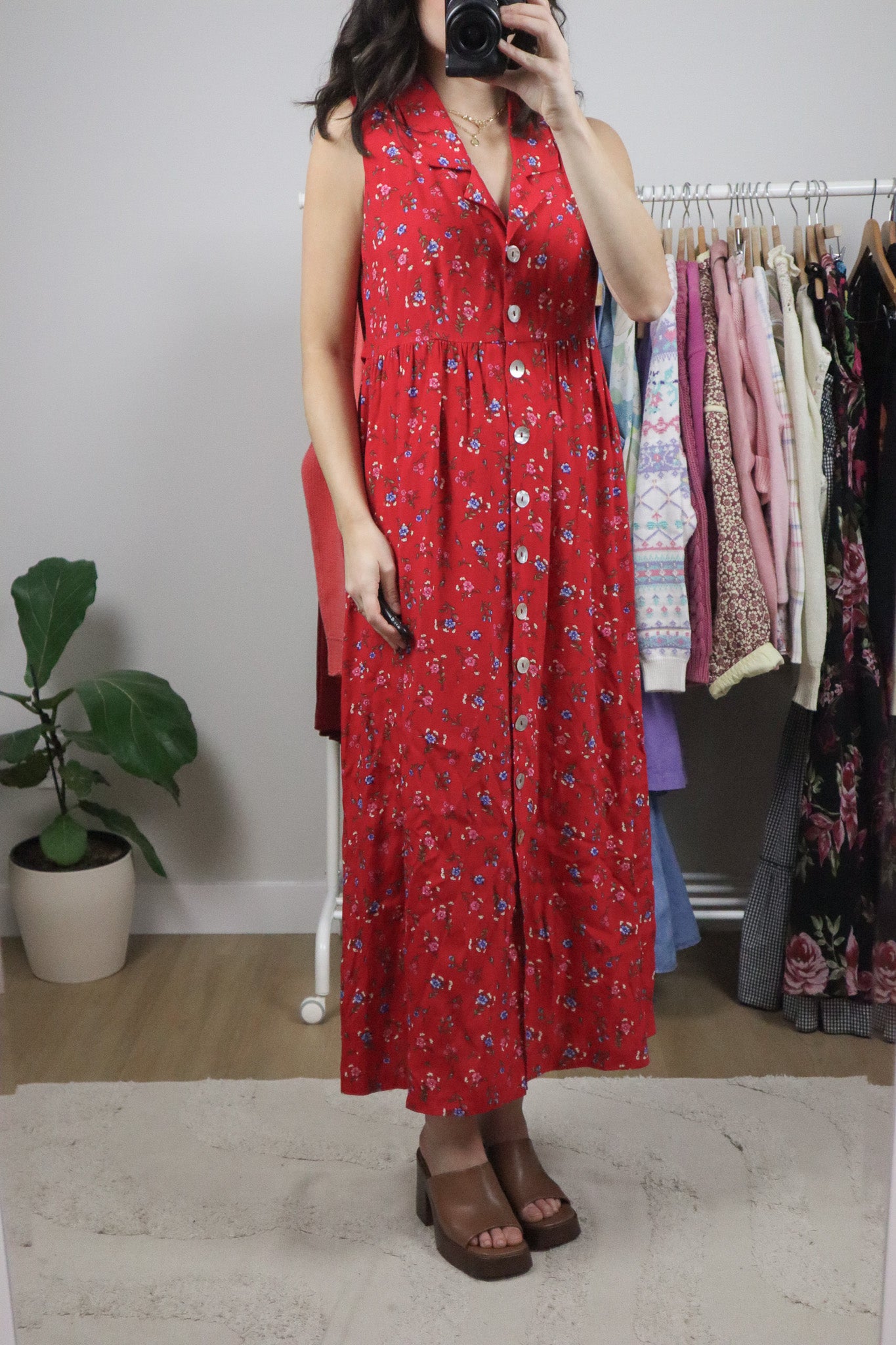 Vintage x Floral Button Maxi Dress (8)