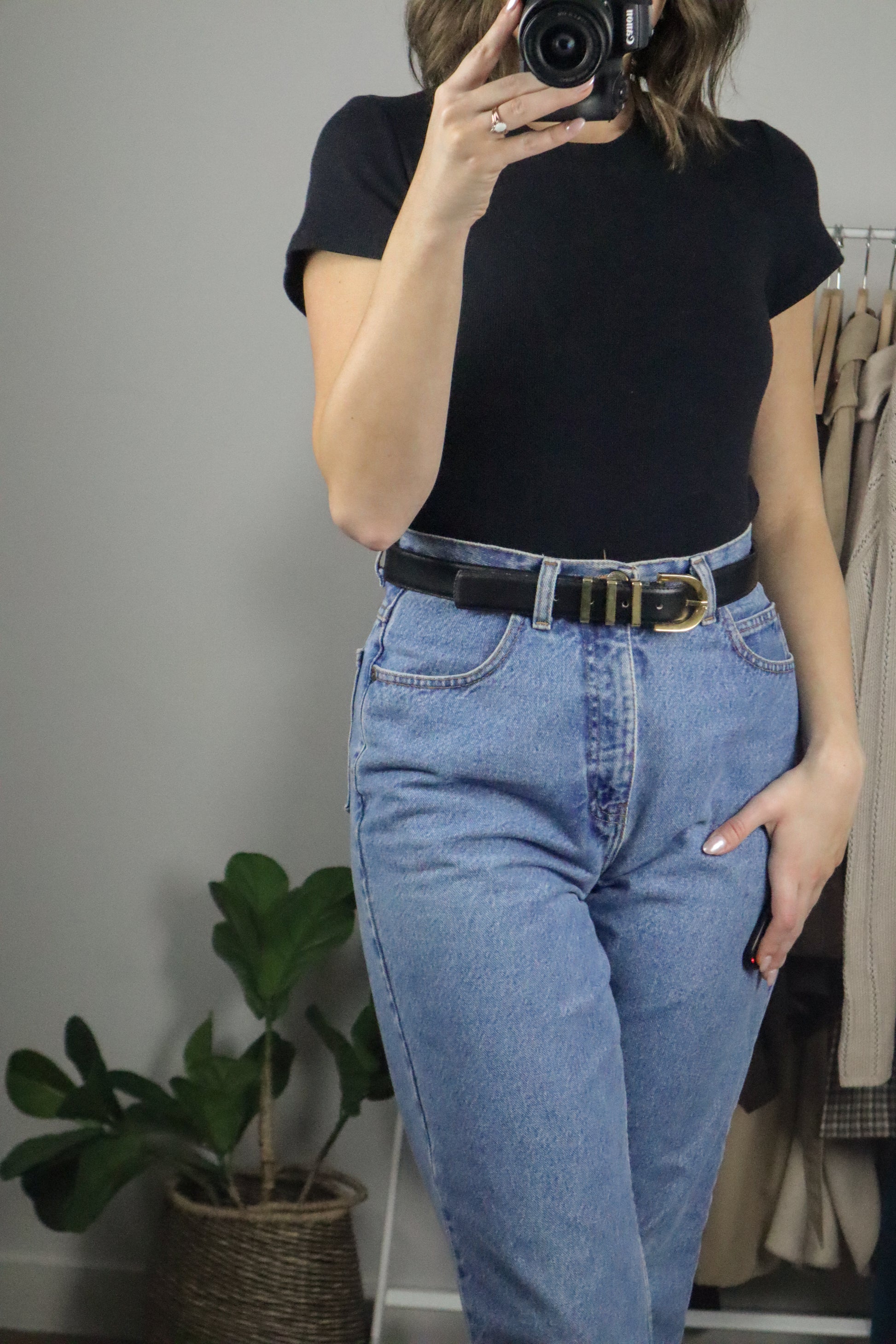 Vintage x Leather Belt (M)