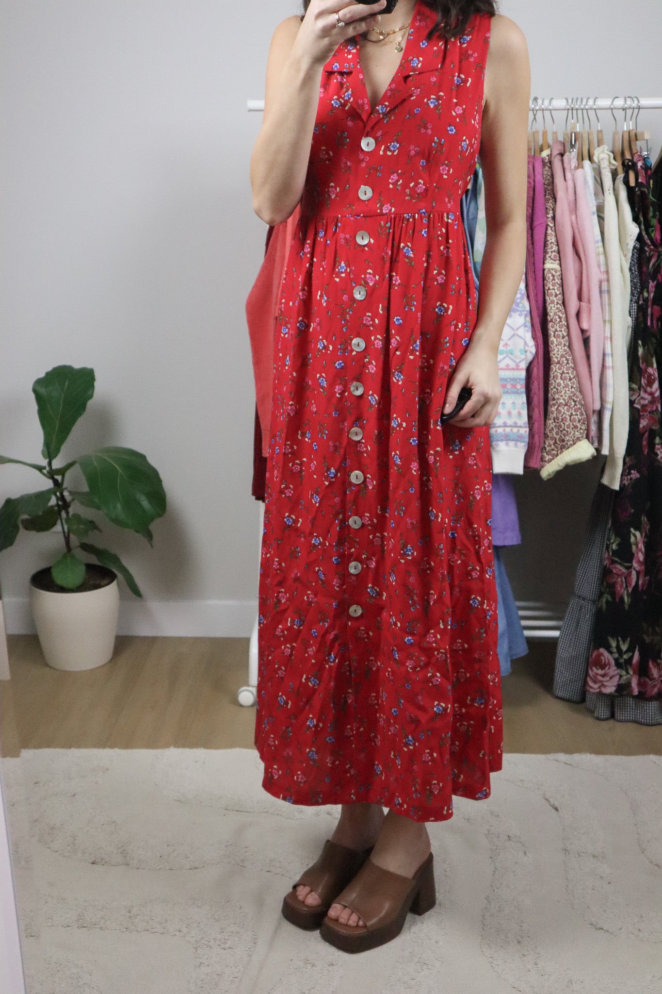 Vintage x Floral Button Maxi Dress (8)
