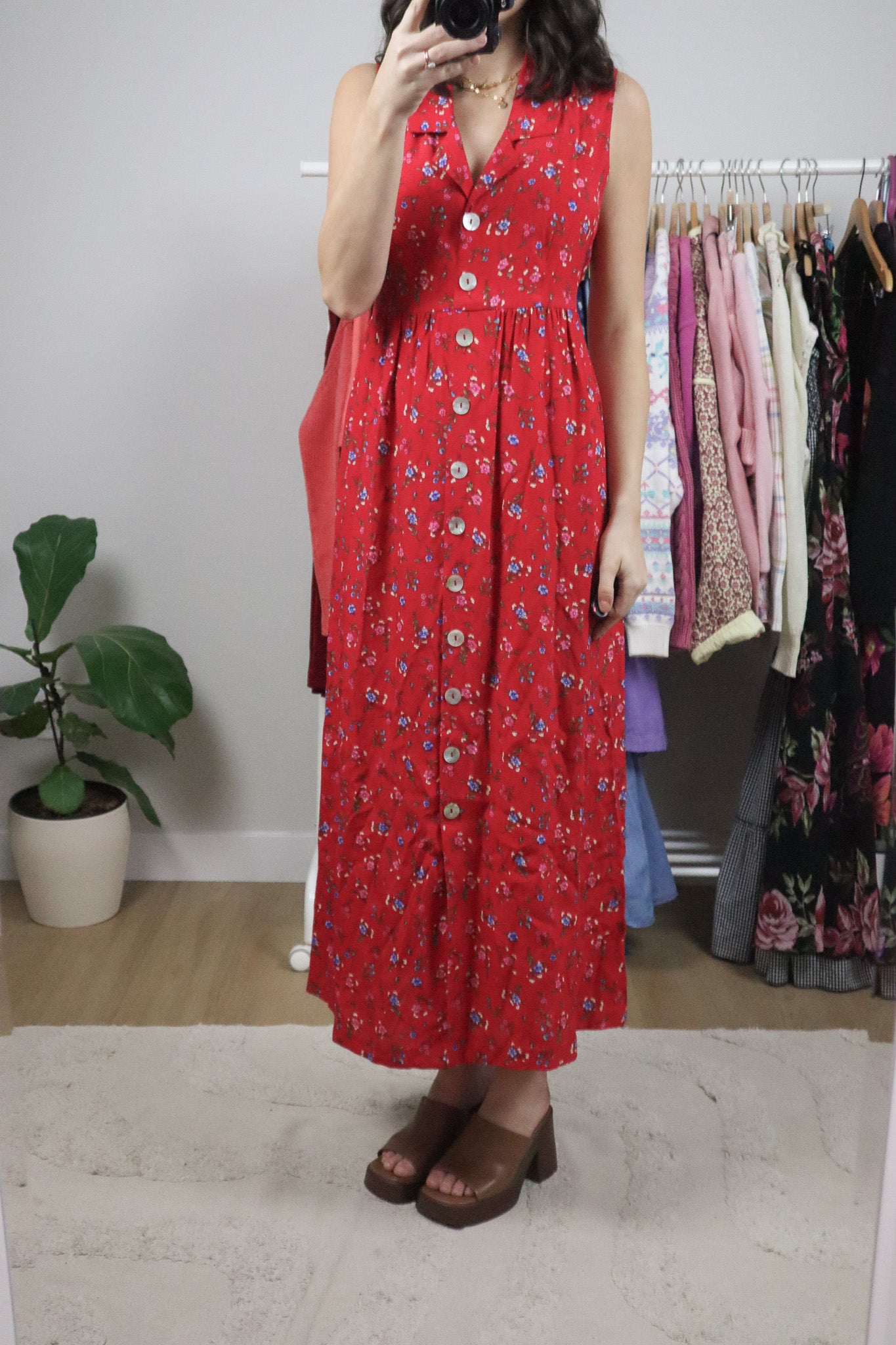 Vintage x Floral Button Maxi Dress (8)