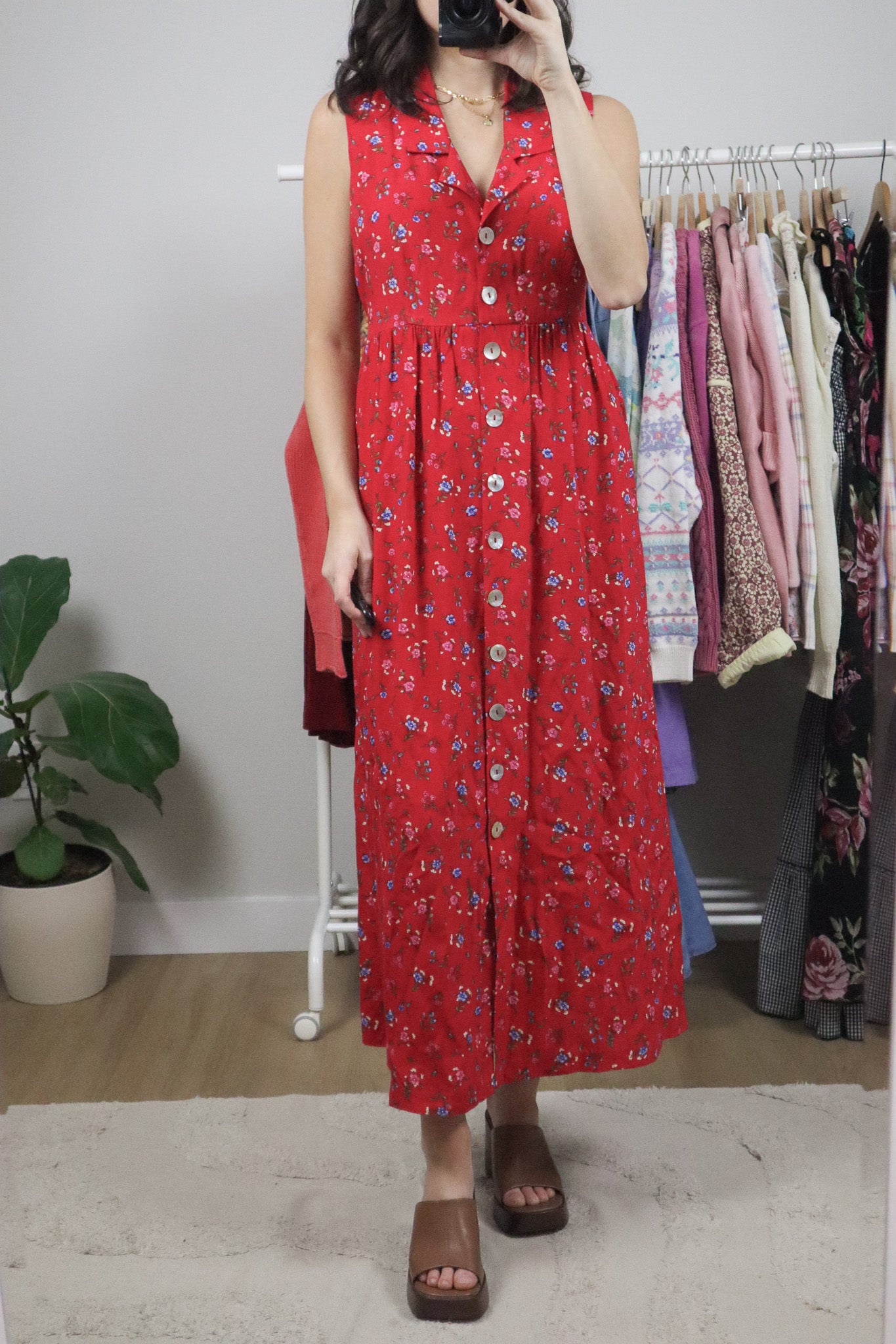 Vintage x Floral Button Maxi Dress (8)