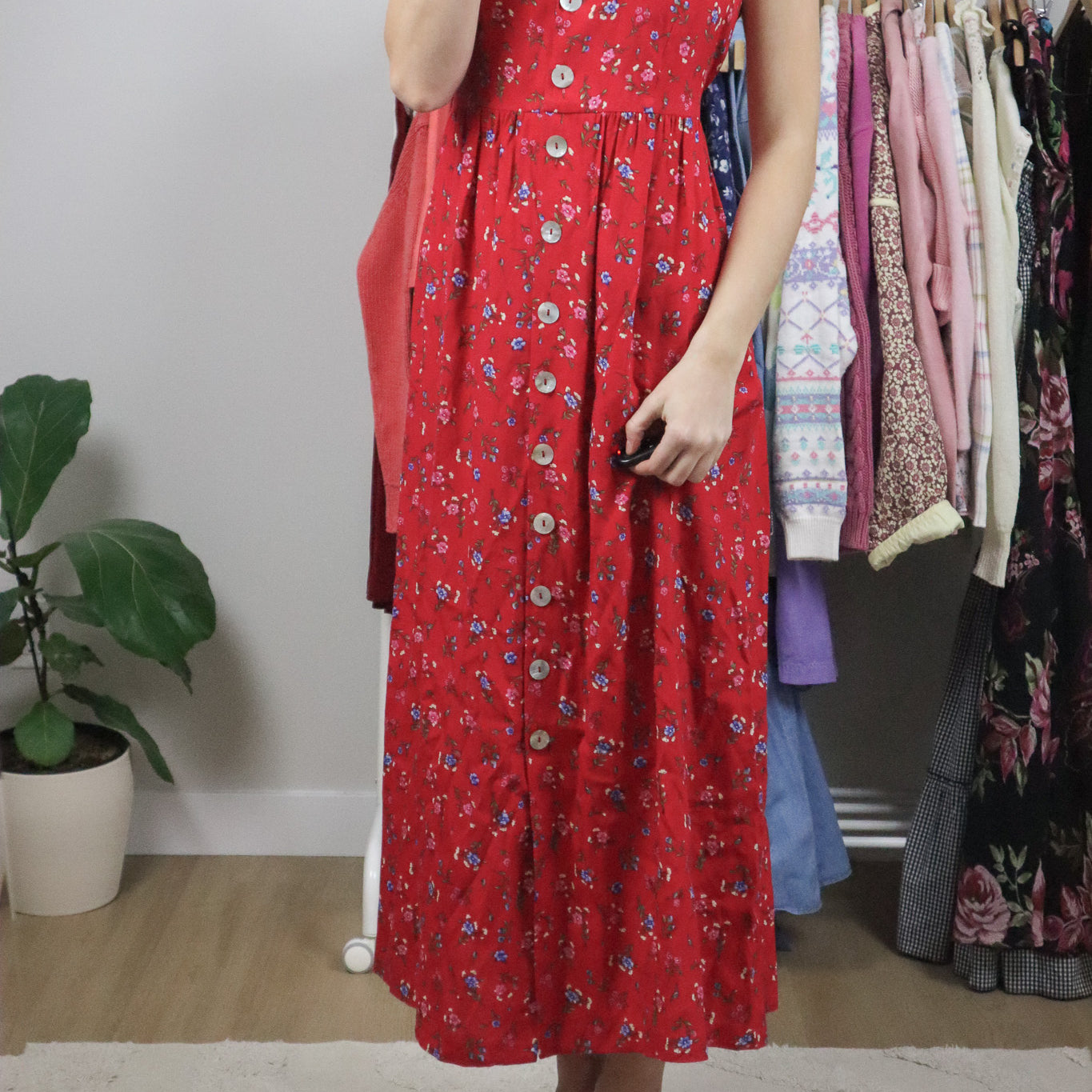 Vintage x Floral Button Maxi Dress (8)