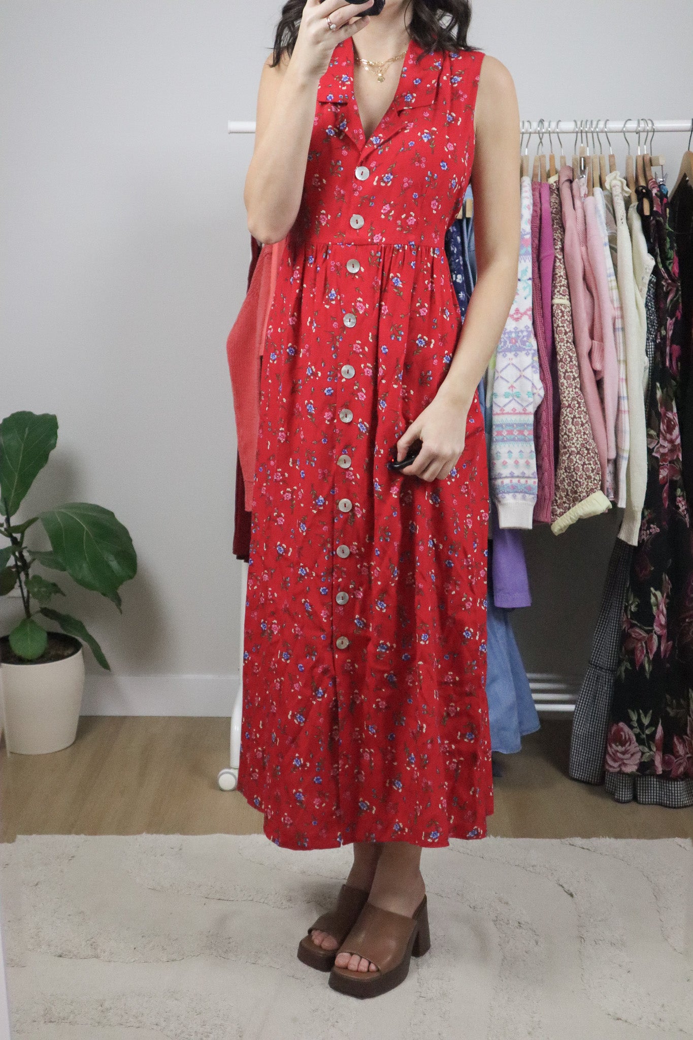 Vintage x Floral Button Maxi Dress (8)