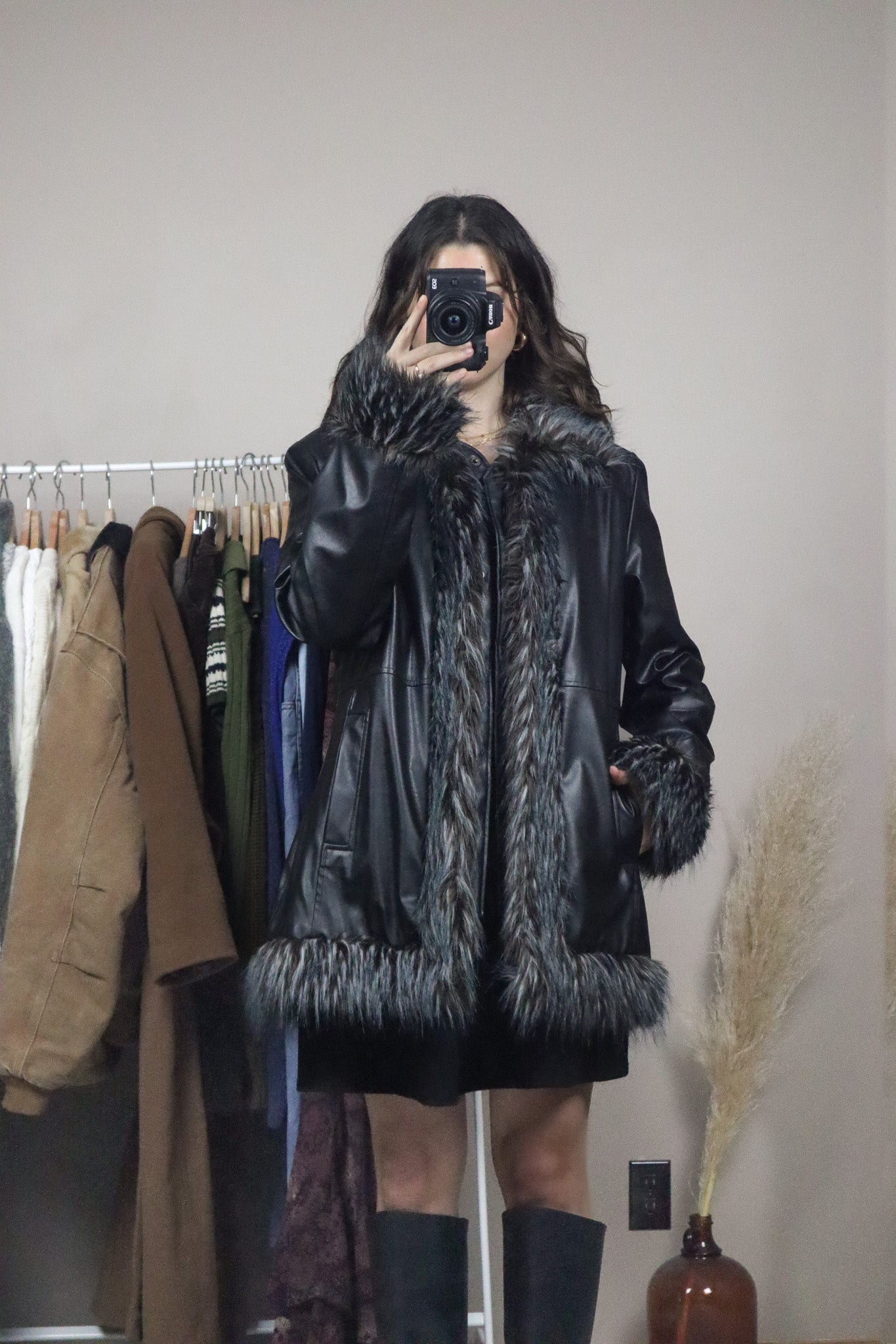Vintage x Faux Leather Penny Lane Jacket (M)