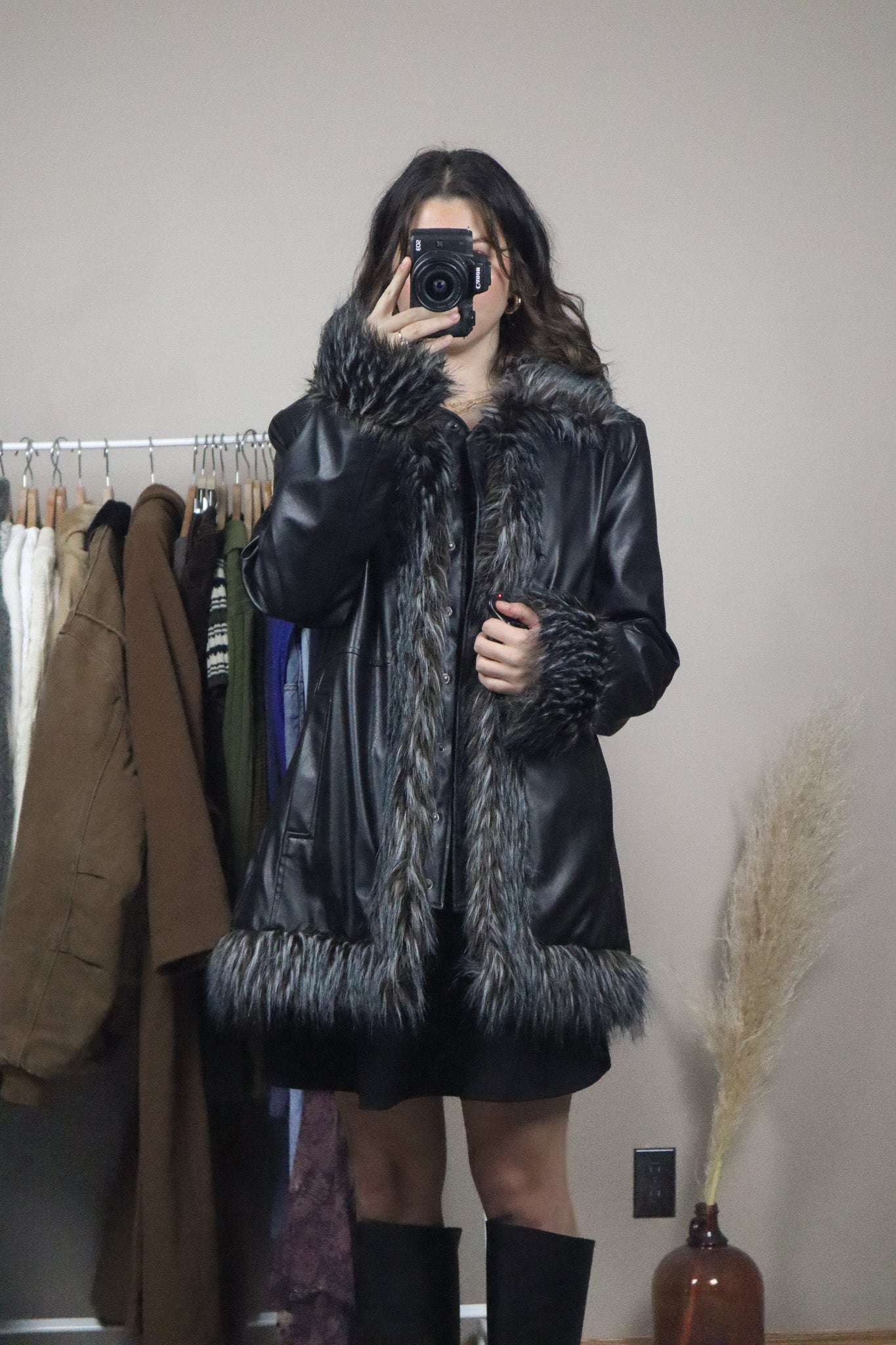 Vintage x Faux Leather Penny Lane Jacket (M)