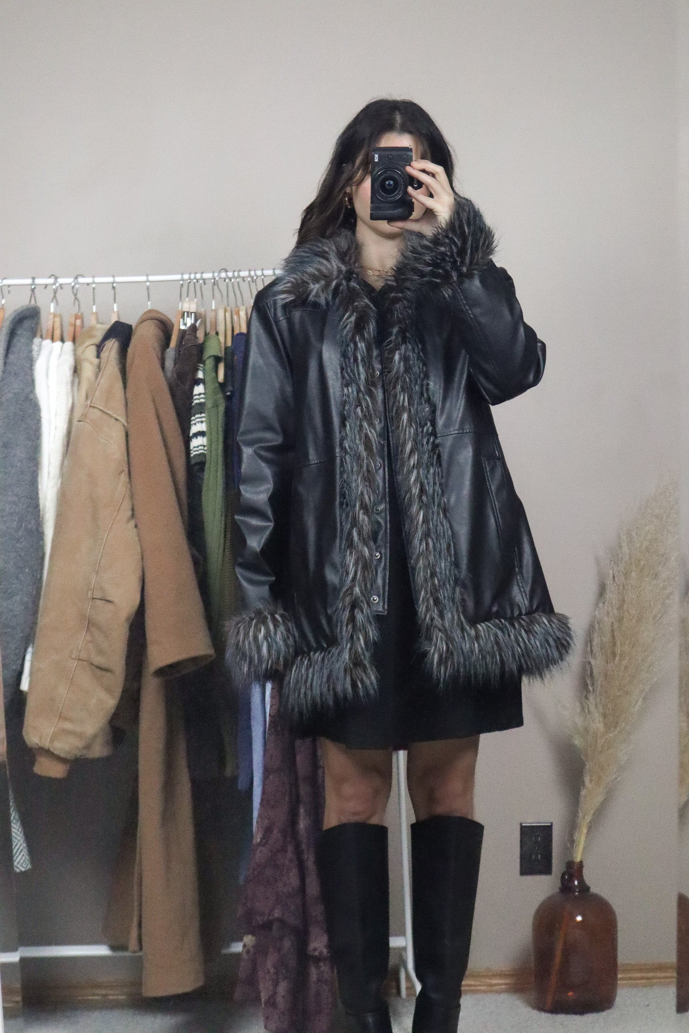 Vintage x Faux Leather Penny Lane Jacket (M)