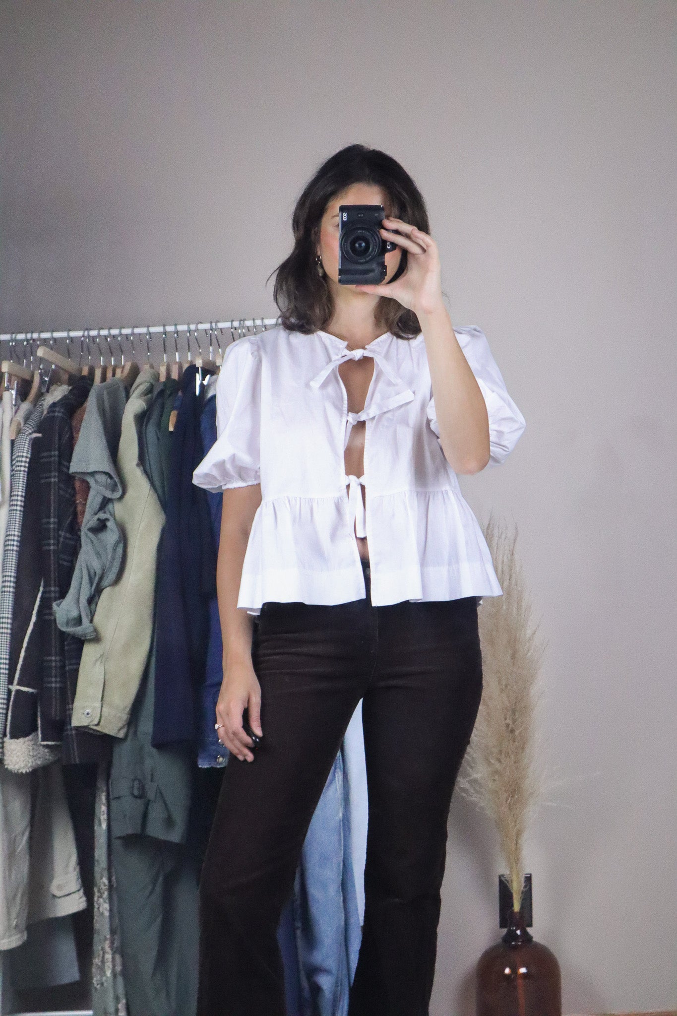 Made in USA x Modern x Tie-Blouse (S)