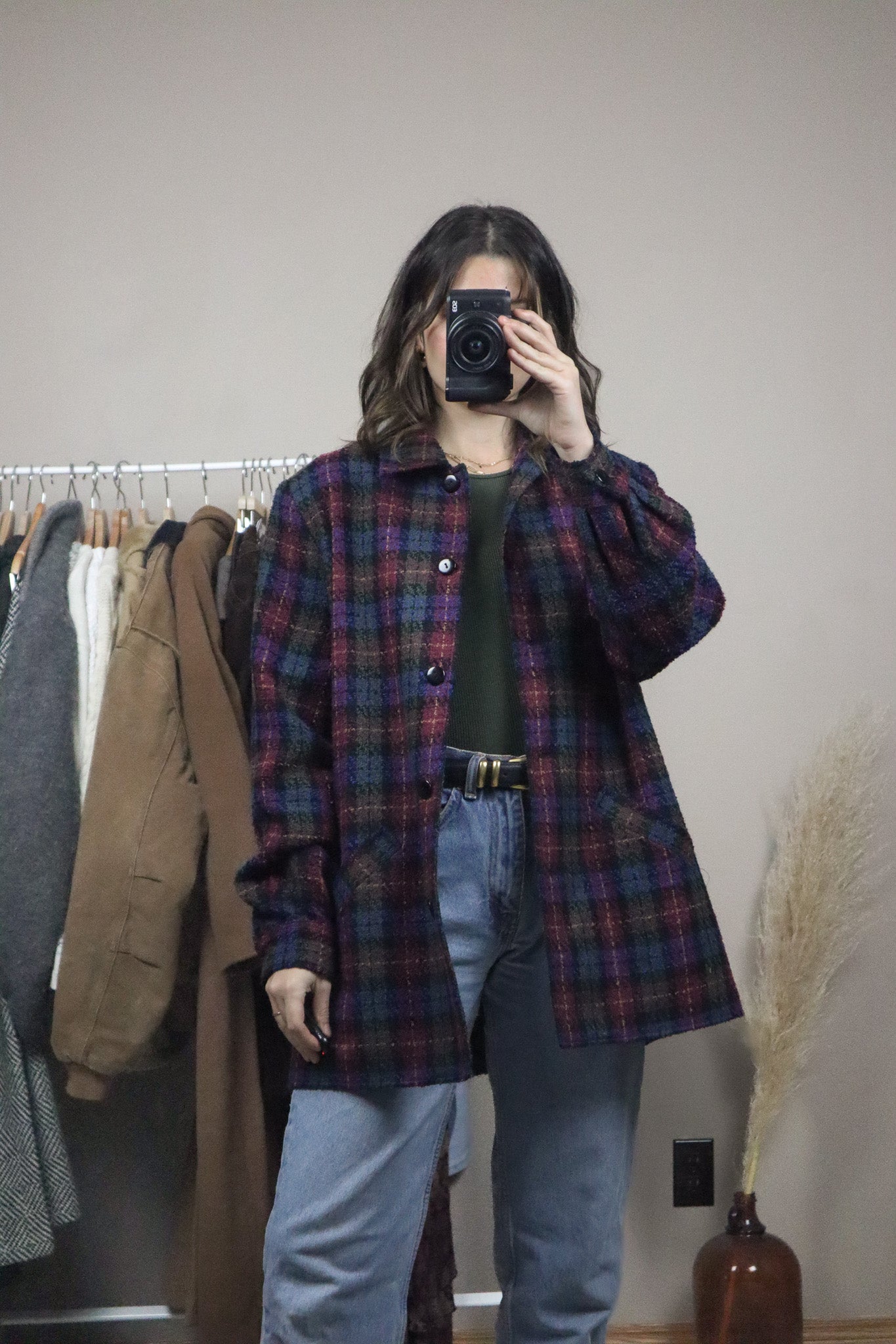 Vintage x Plaid Jacket (8-12)
