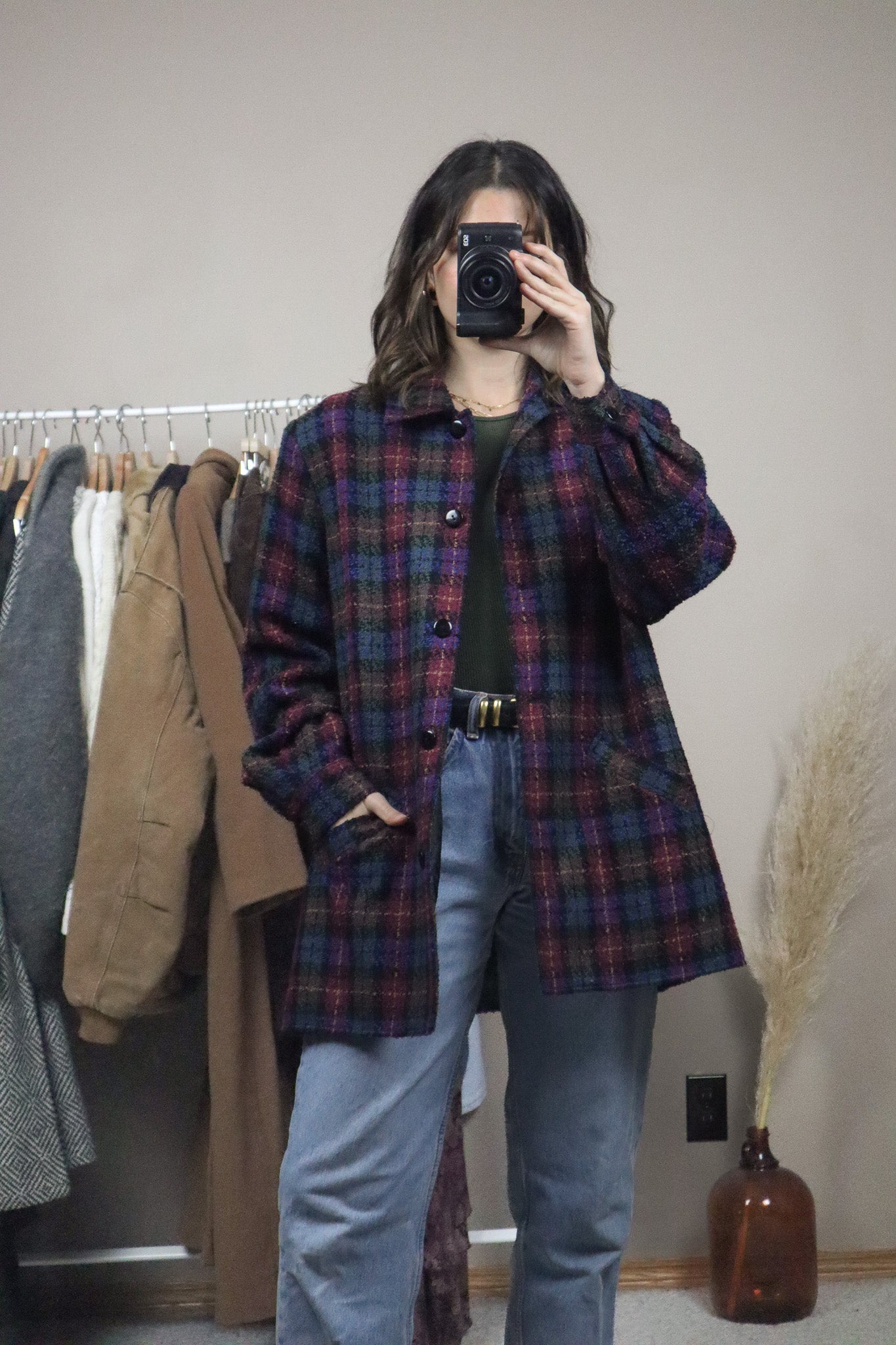 Vintage x Plaid Jacket (8-12)