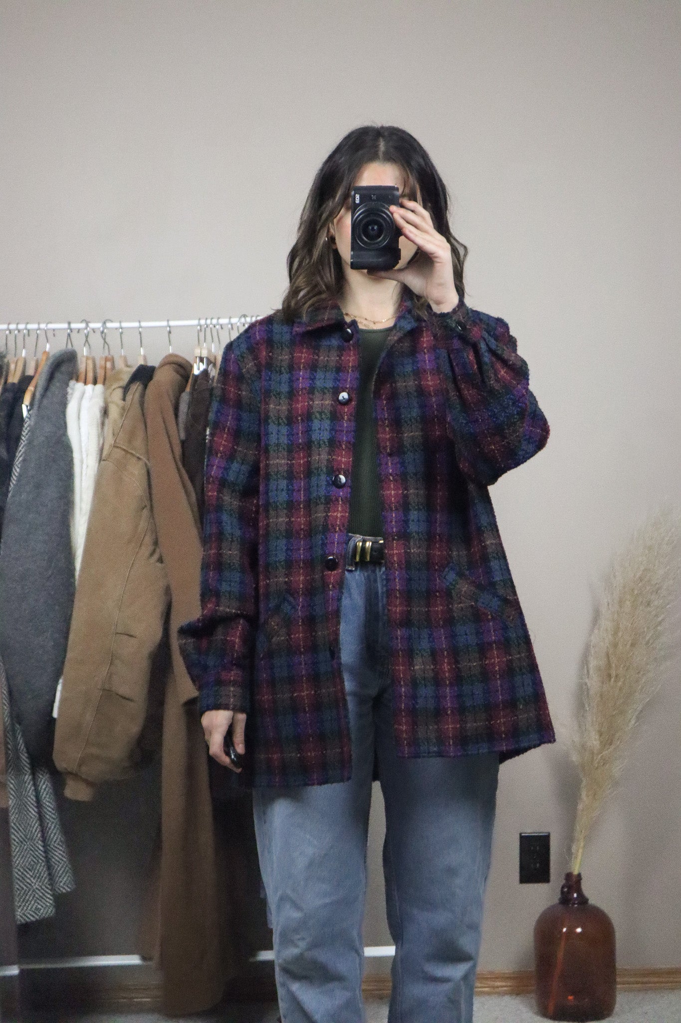 Vintage x Plaid Jacket (8-12)