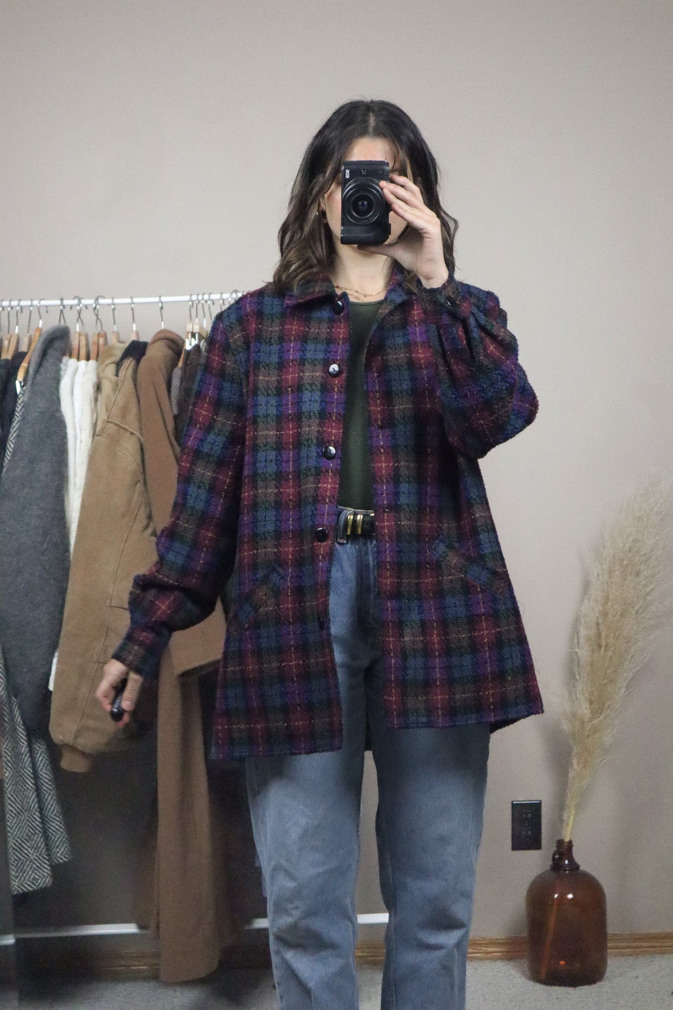 Vintage x Plaid Jacket (8-12)