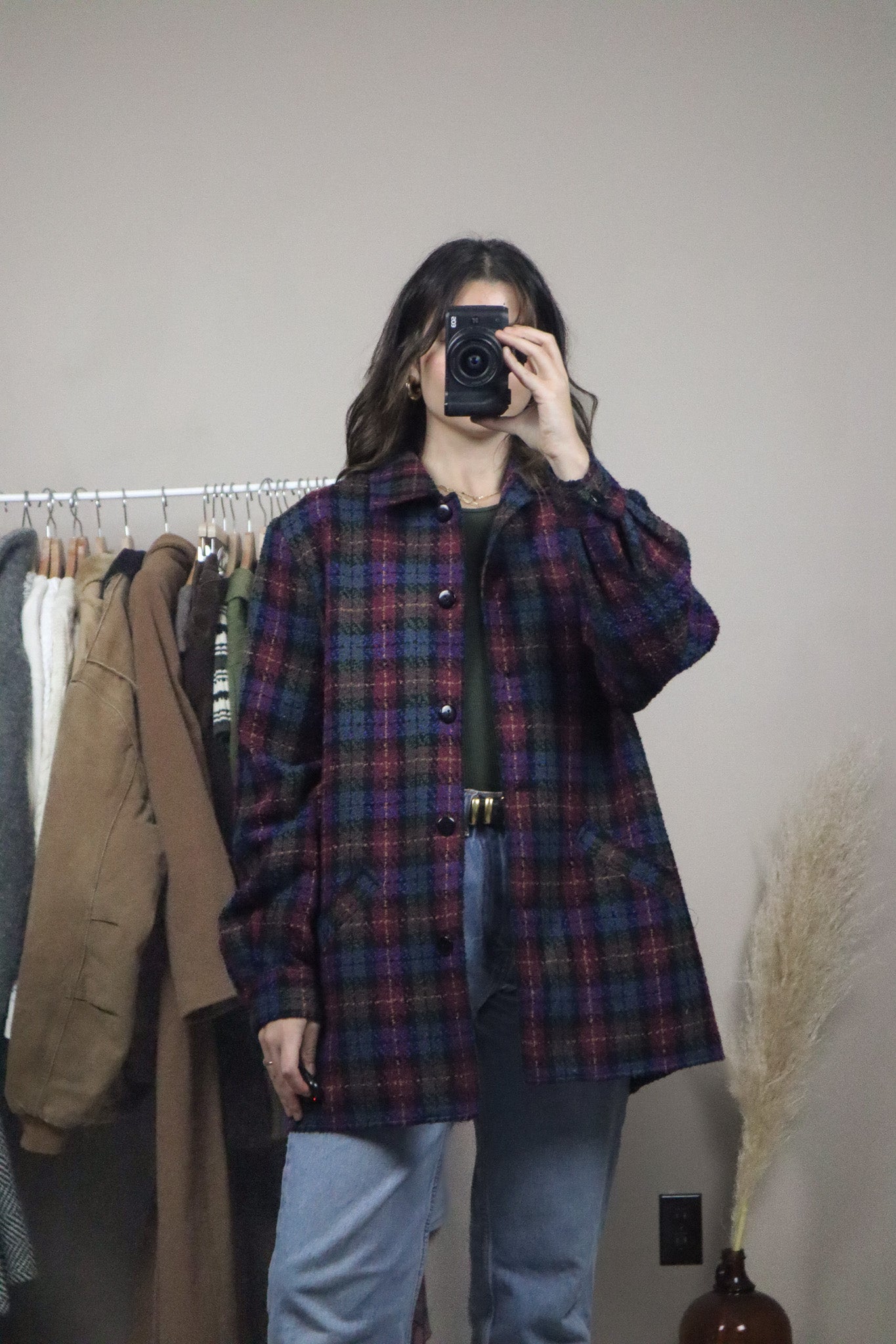 Vintage x Plaid Jacket (8-12)