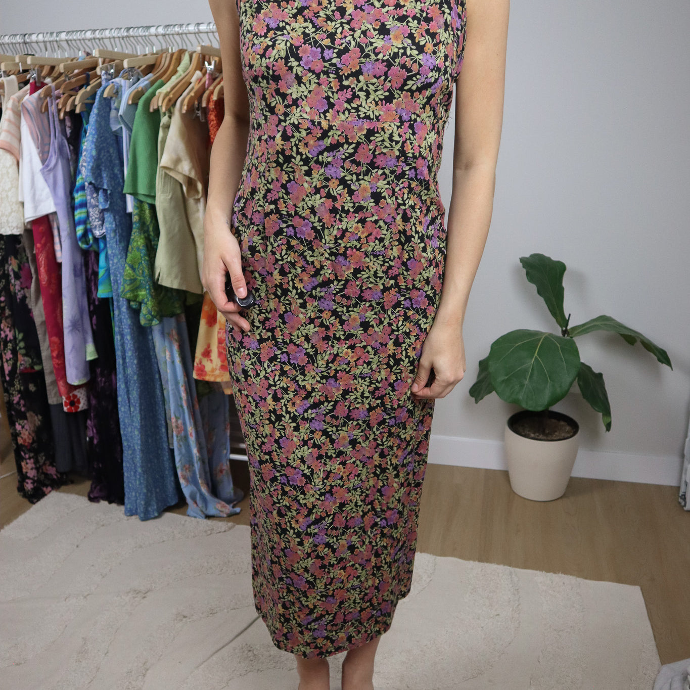 Vintage x Floral Maxi Dress (S)