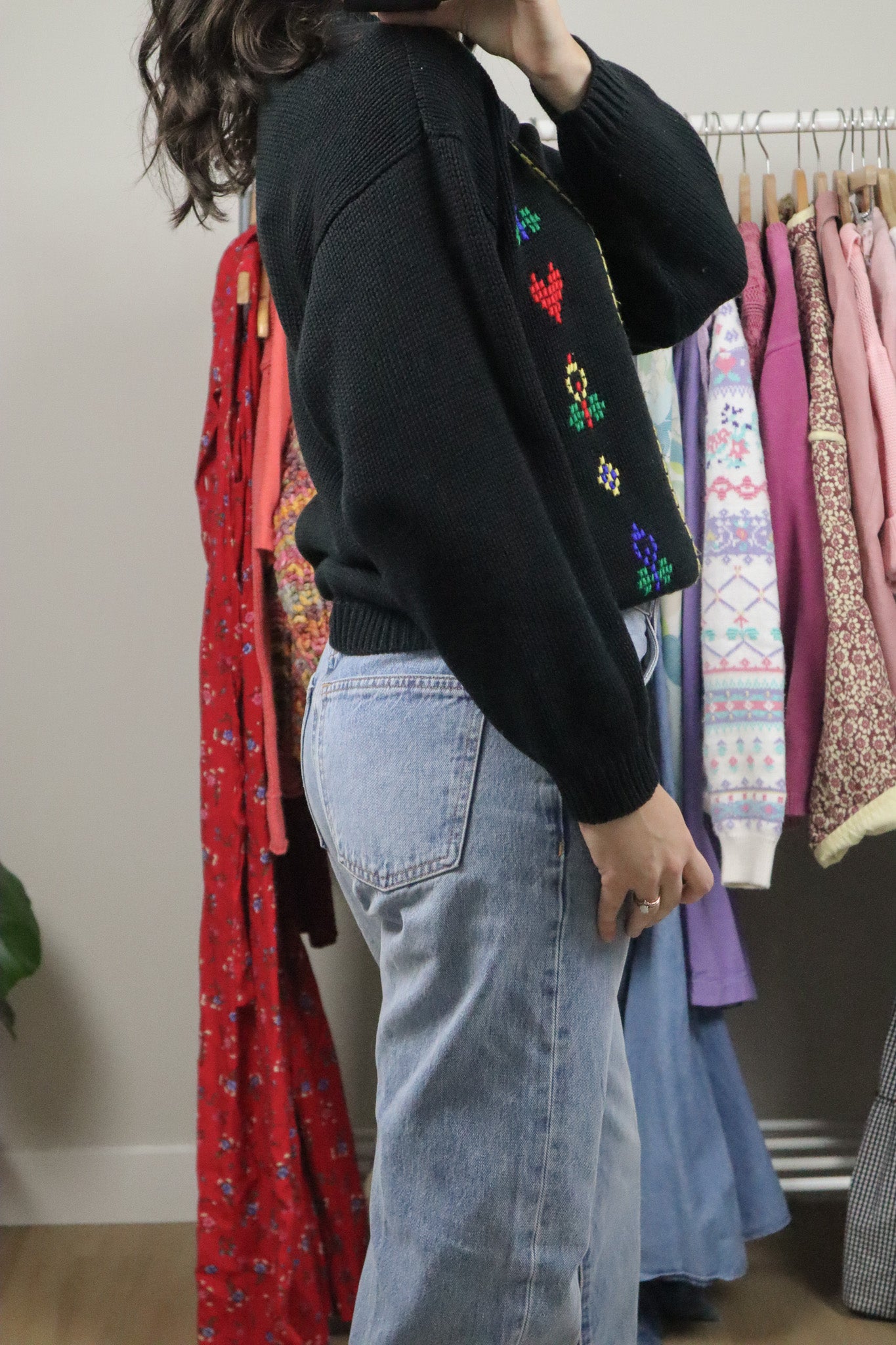 Vintage x Cross Stitched Knit Sweater (S/M)