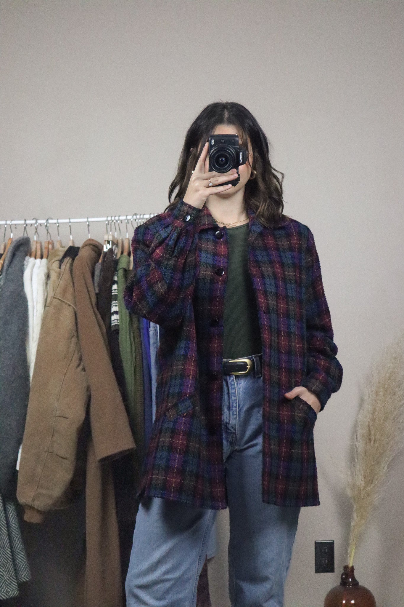 Vintage x Plaid Jacket (8-12)