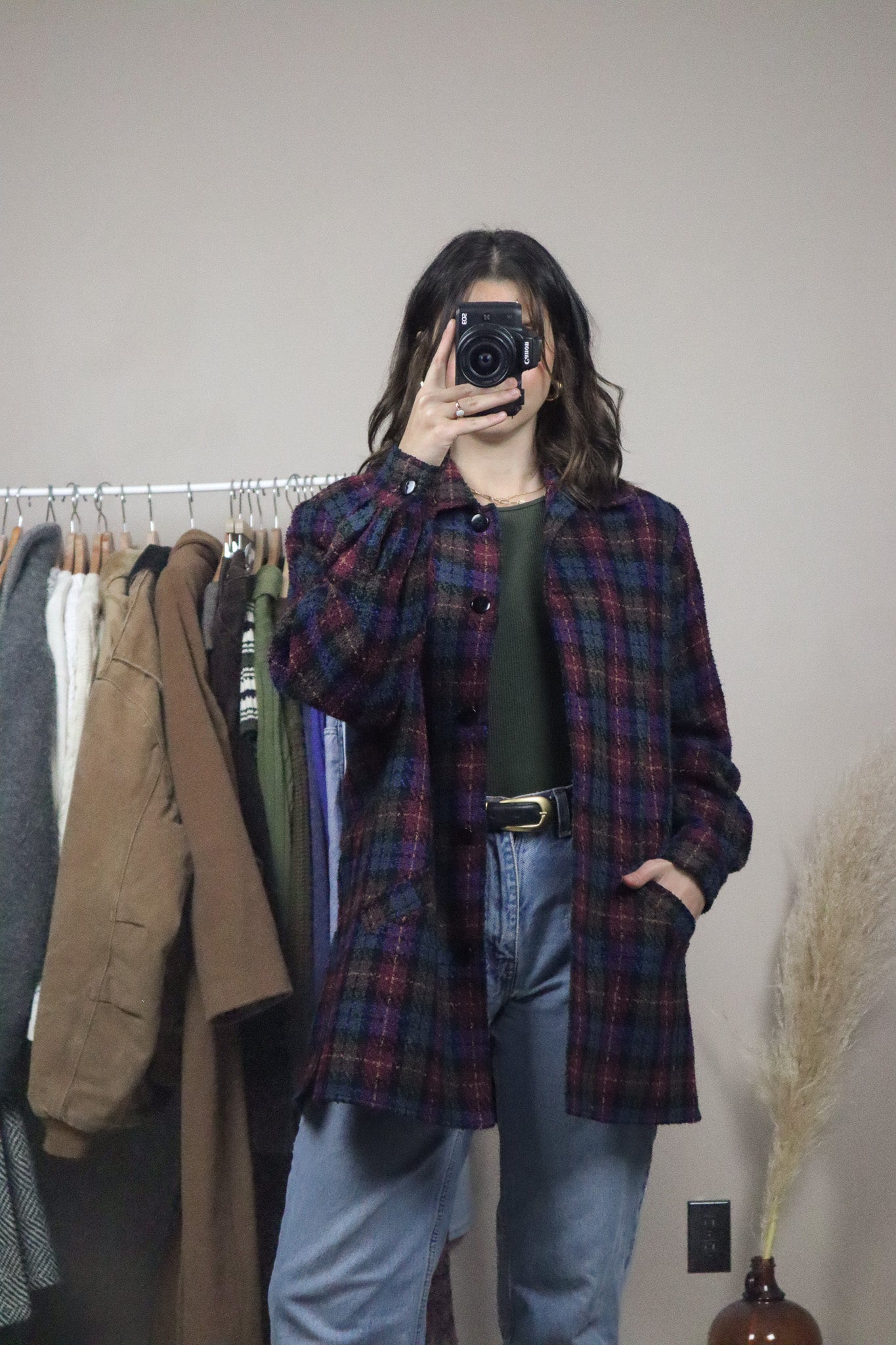 Vintage x Plaid Jacket (8-12)