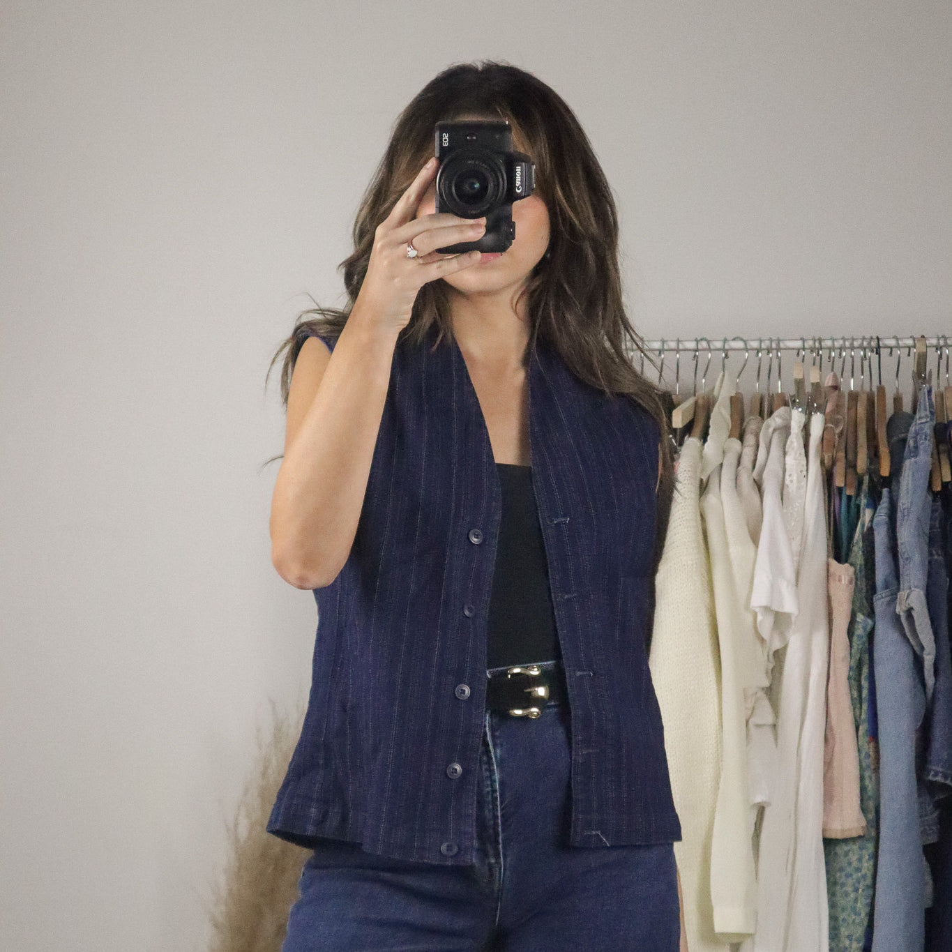Made in Canada x Vintage x Pinstrip Denim Vest (6/8)