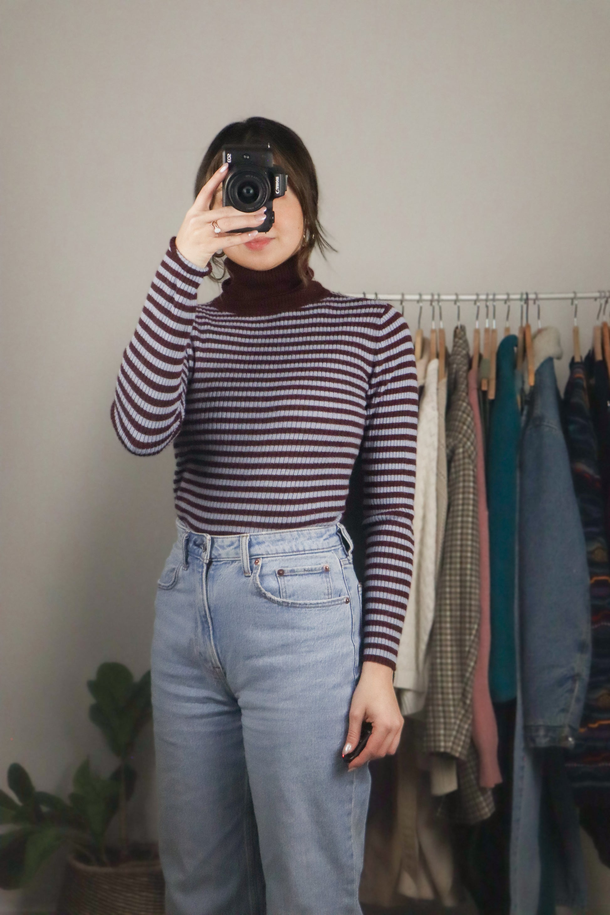 Vintage Gap x Striped Marino Wool Turtleneck (S)