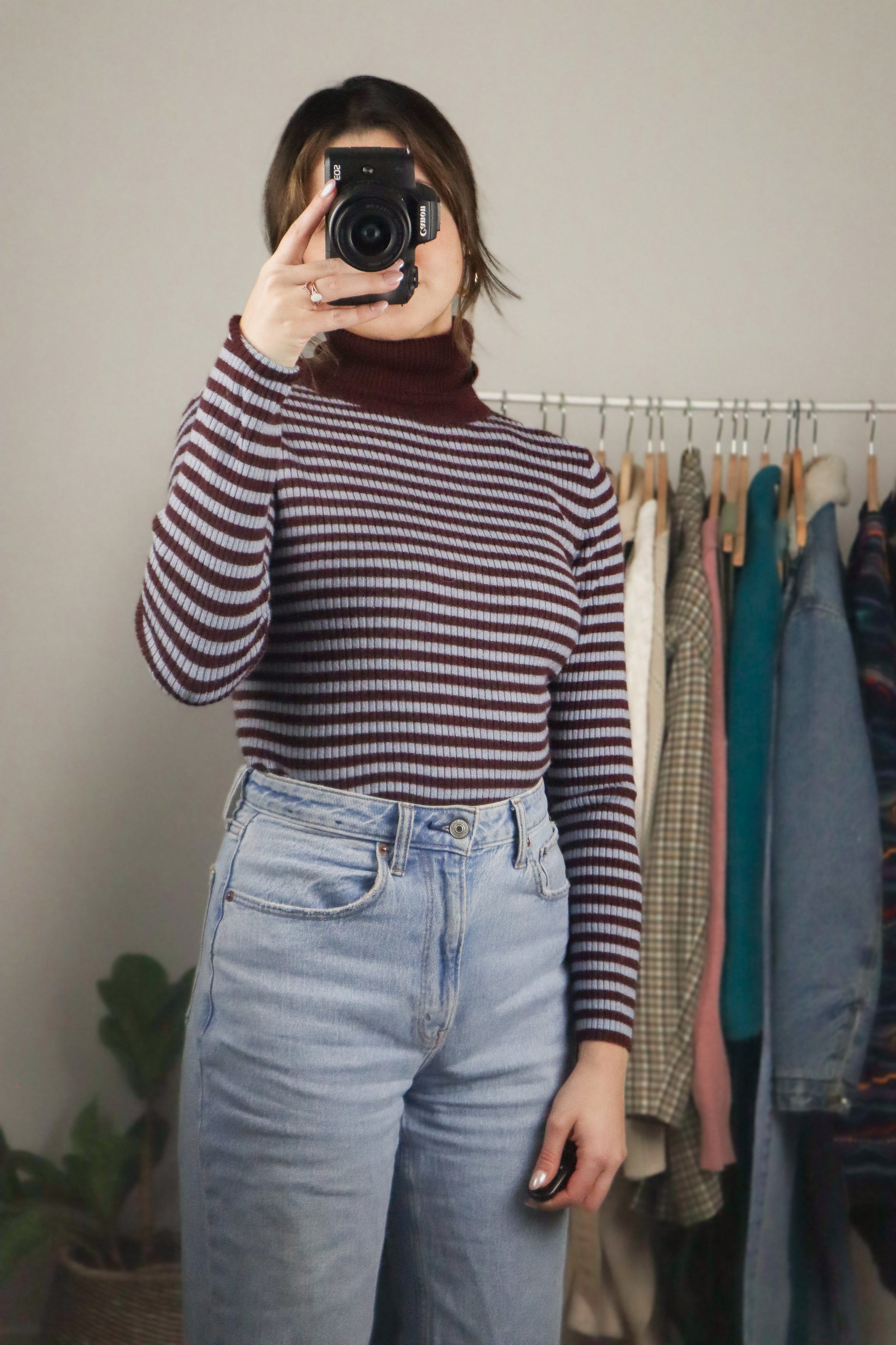Vintage Gap x Striped Marino Wool Turtleneck (S)