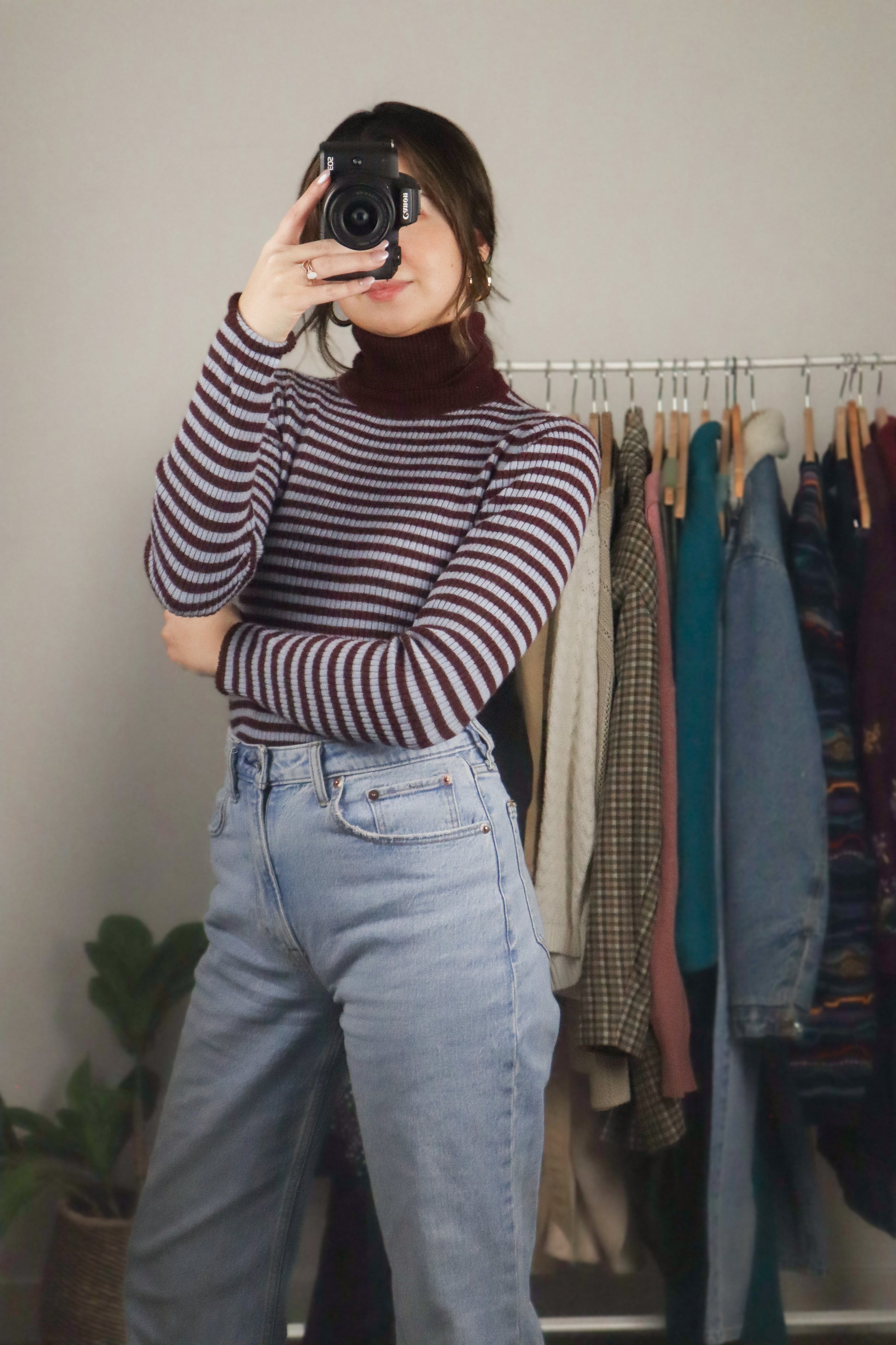 Vintage Gap x Striped Marino Wool Turtleneck (S)