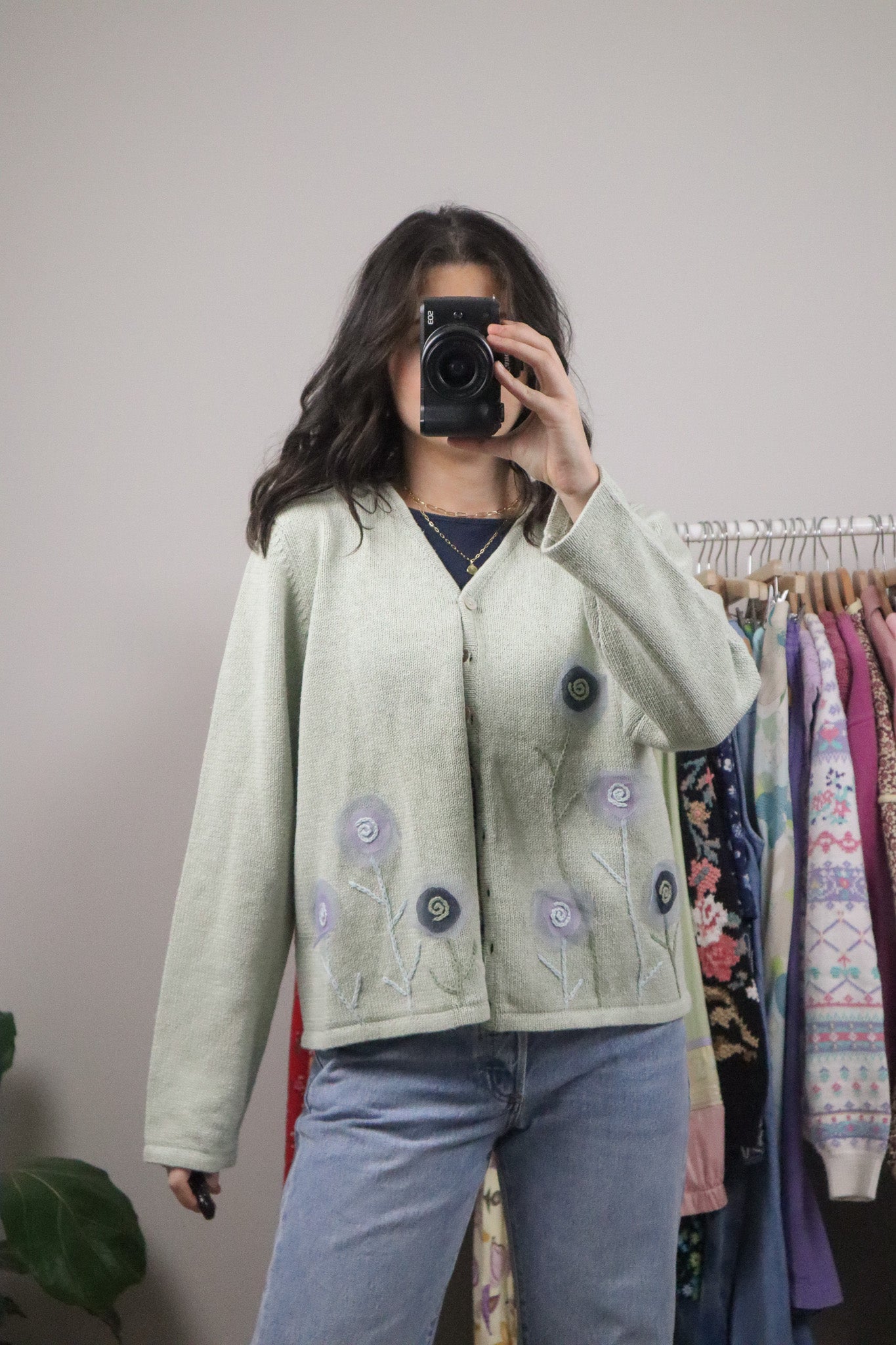 Vintage x Knit Embroidered Cardigan (M)