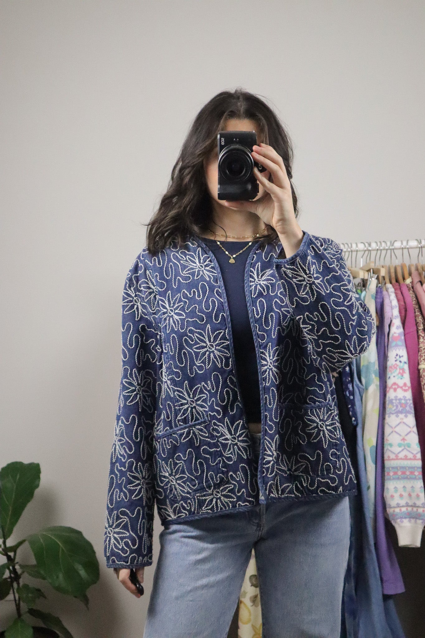 Vintage x Denim Textured Jacket (M)