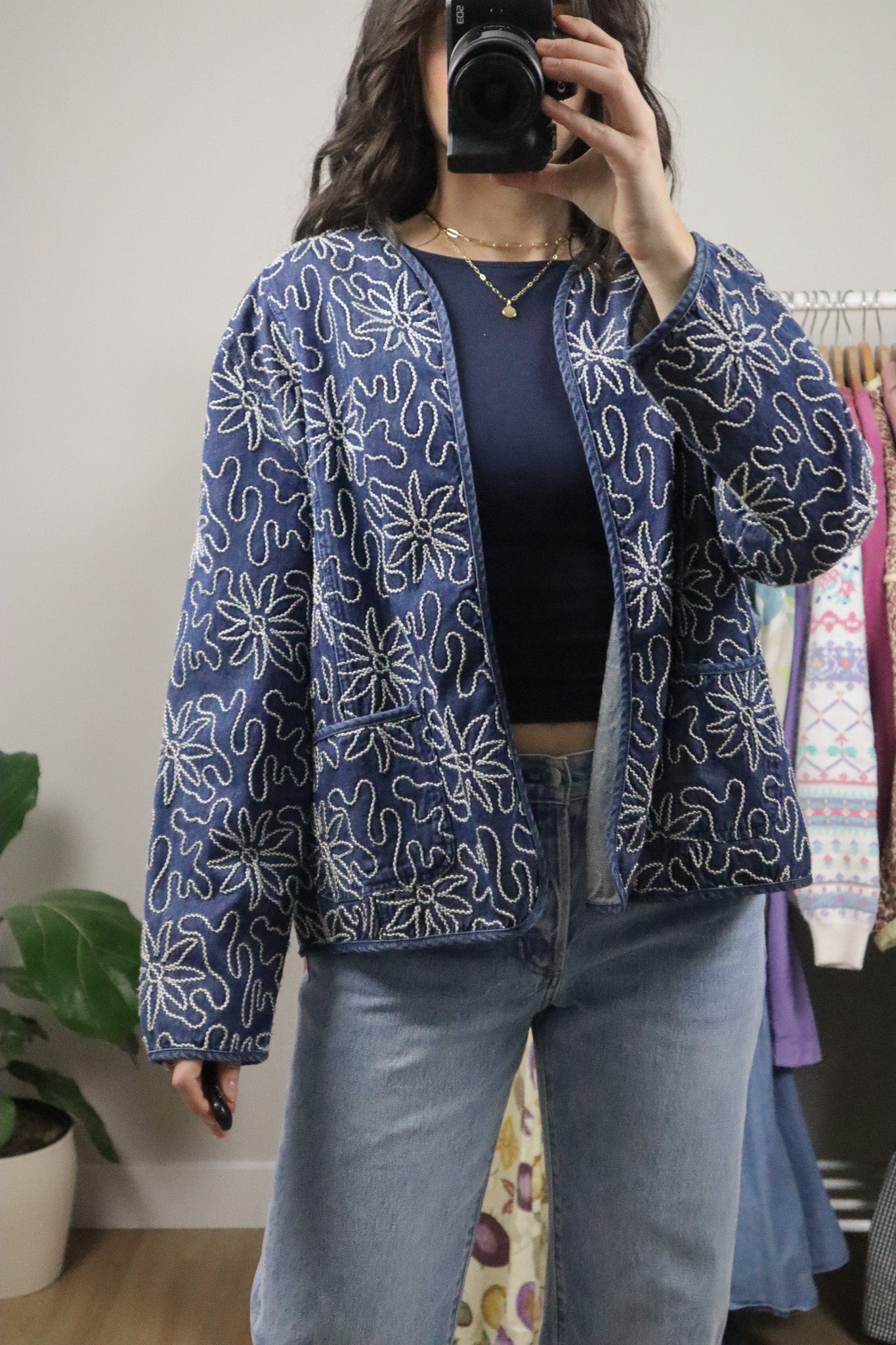Vintage x Denim Textured Jacket (M)
