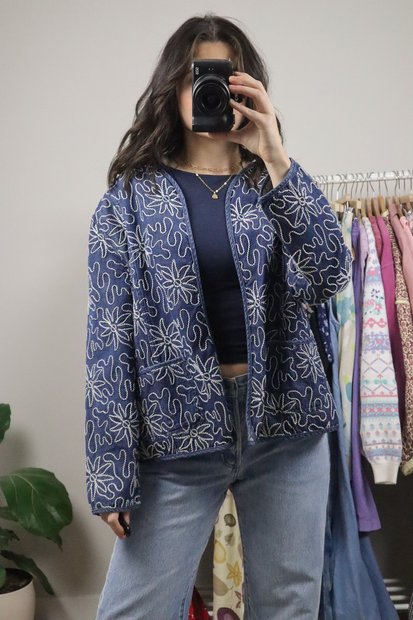 Vintage x Denim Textured Jacket (M)