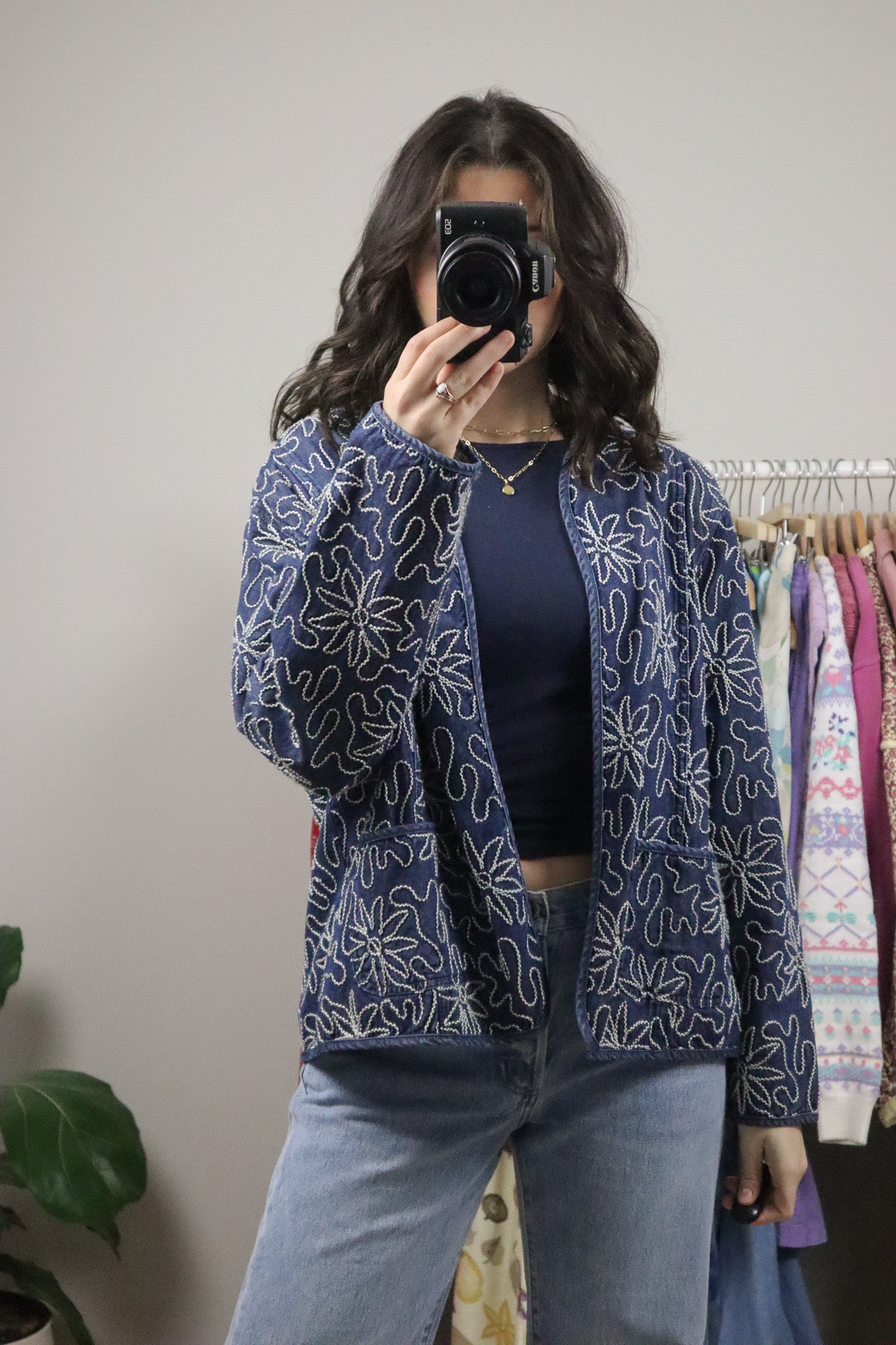 Vintage x Denim Textured Jacket (M)