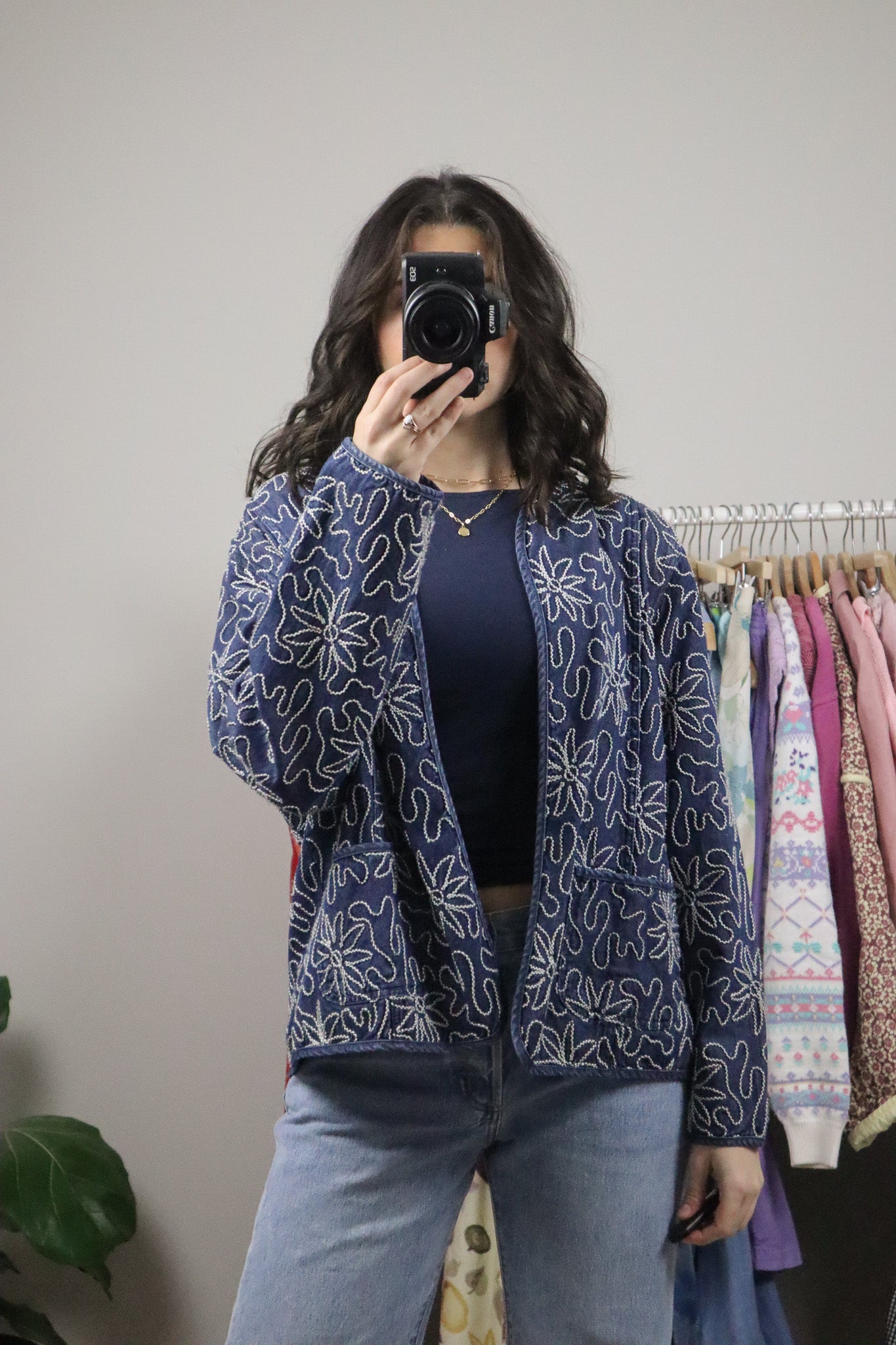 Vintage x Denim Textured Jacket (M)